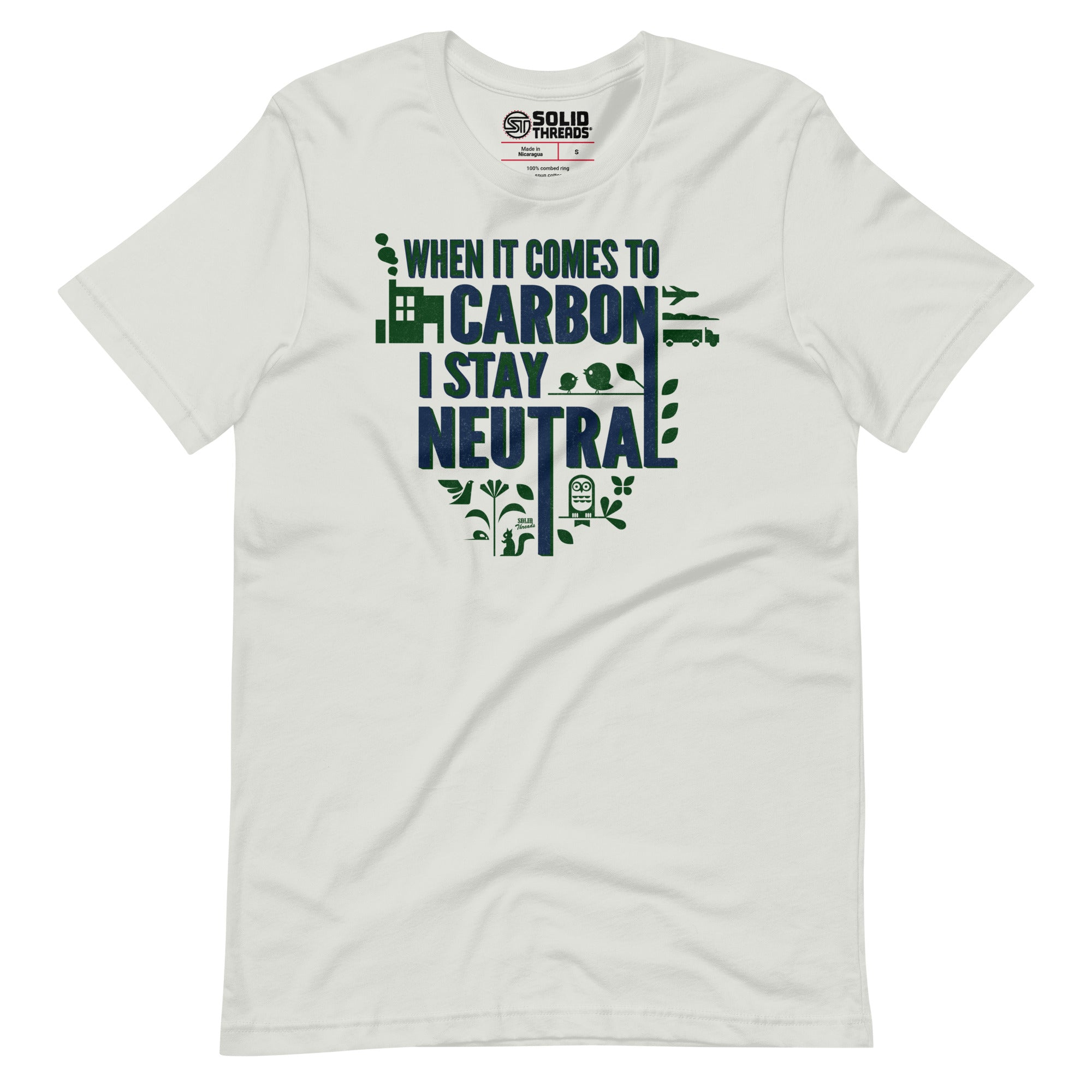 Men's When It Comes To Carbon Im Neutral Vintage Soft Style T-Shirt | Funny Climate Change Tee | Solid Threads