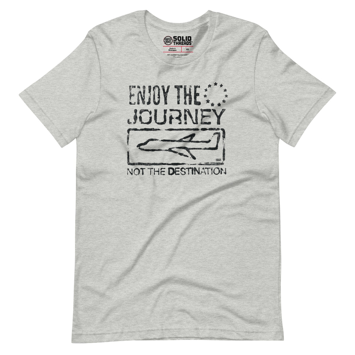 Men&#39;s Enjoy The Journey Not The Destination Cool Soft Style T-Shirt | Vintage Travel Tee | Solid Threads