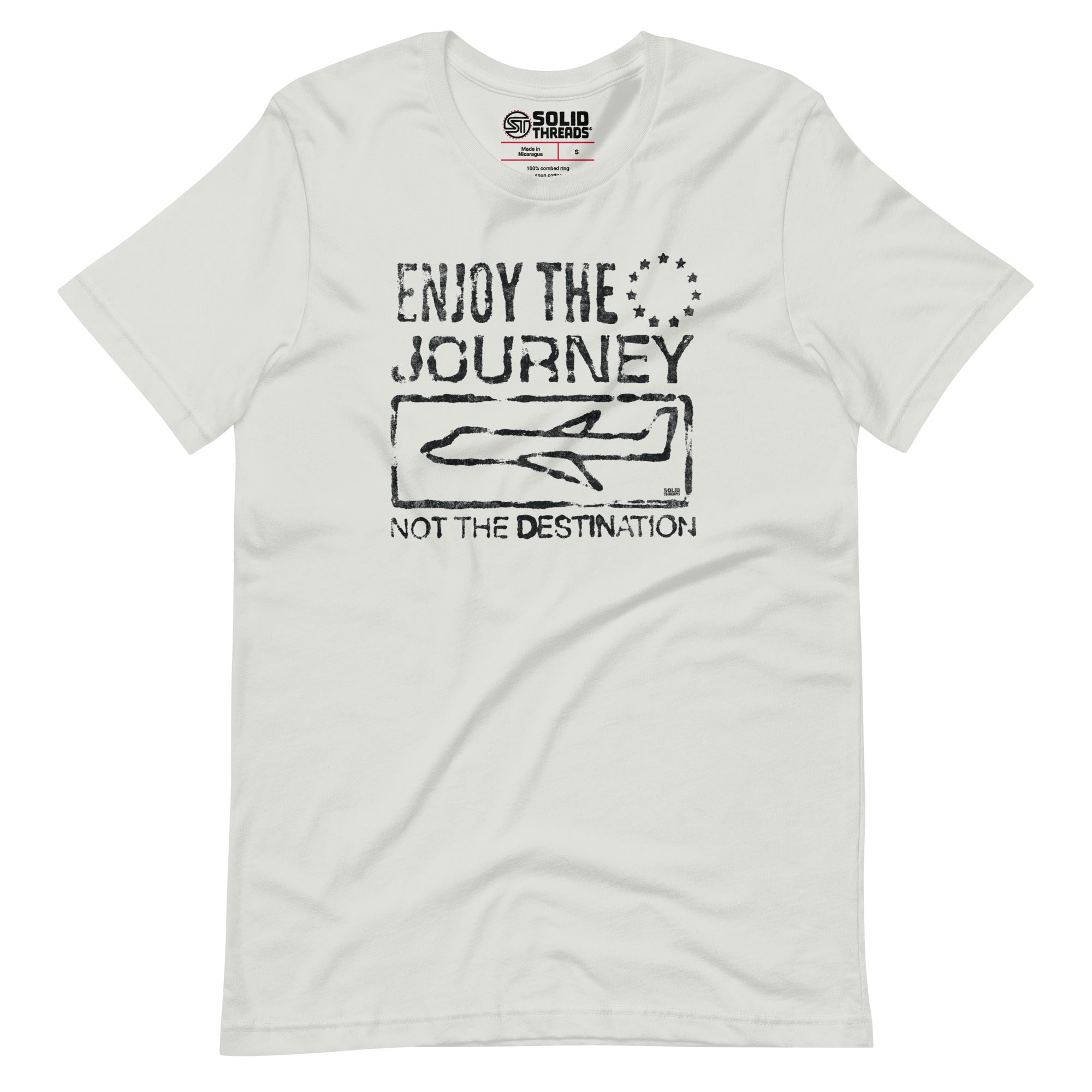 Men's Enjoy The Journey Not The Destination Cool Soft Style T-Shirt | Vintage Travel Tee | Solid Threads