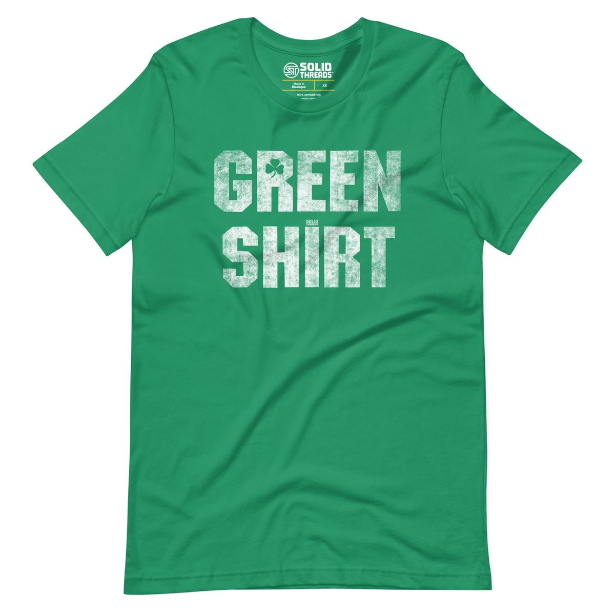 Men&#39;s Green Shirt Cool Soft Style T-Shirt | Vintage St Paddys Tee | Solid Threads