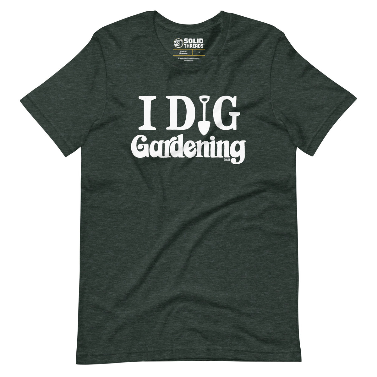 Men&#39;s I Dig Gardening Vintage Soft Style T-Shirt | Funny Nature Tee | Solid Threads