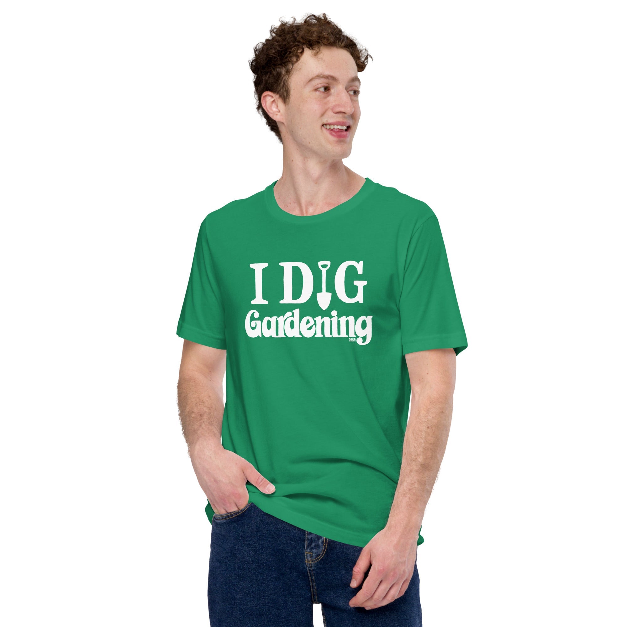 Men's I Dig Gardening Vintage Soft Style T-Shirt | Funny Nature Tee | Solid Threads