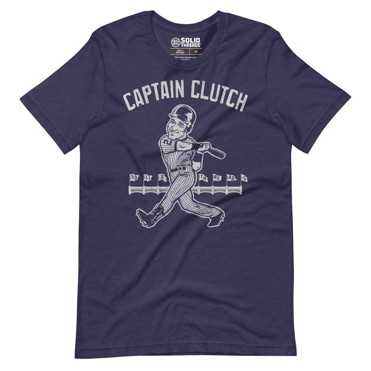 Men&#39;s Captain Clutch Cool Soft Style T-Shirt | Vintage Derek Jeter Tee | Solid Threads