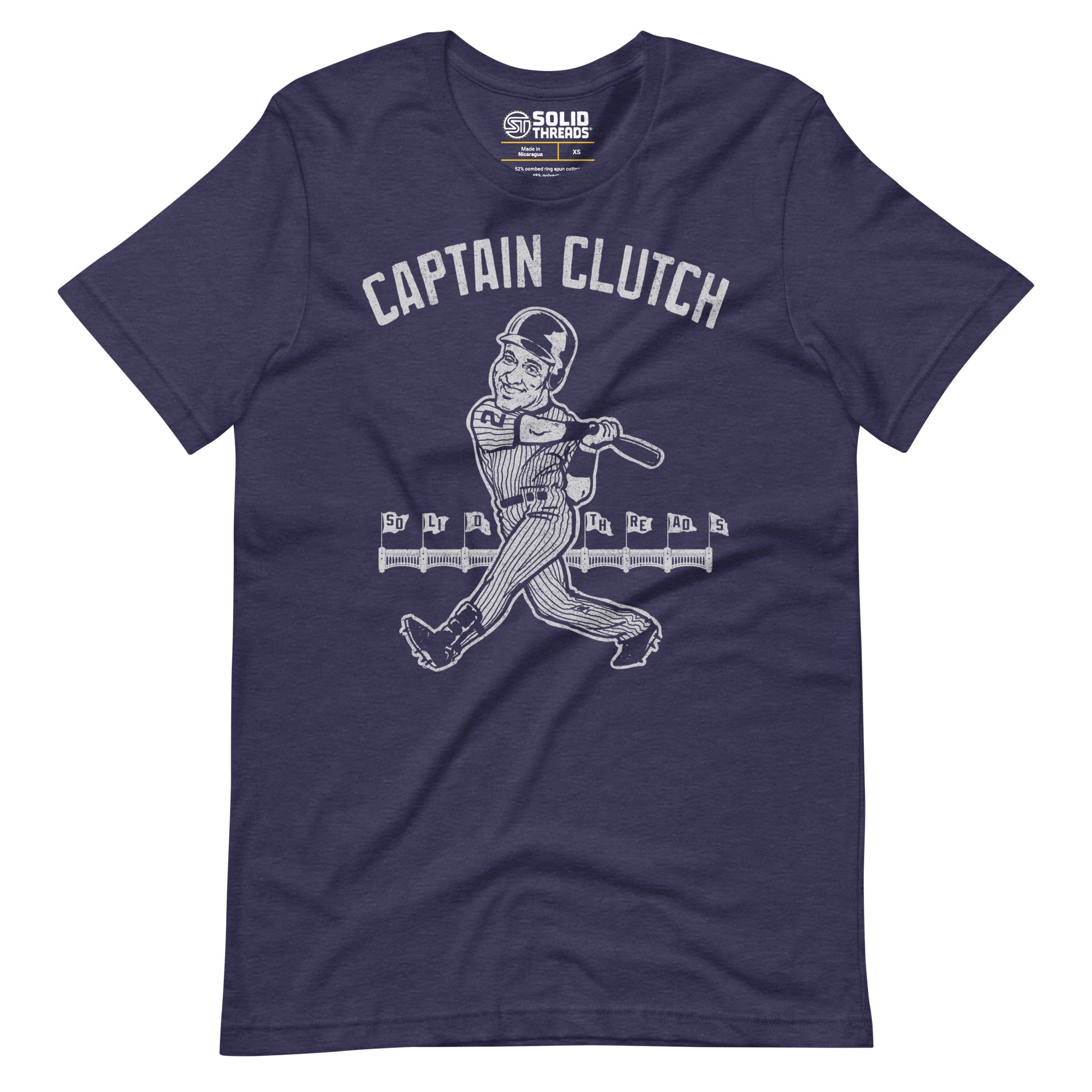 Men's Captain Clutch Cool Soft Style T-Shirt | Vintage Derek Jeter Tee | Solid Threads