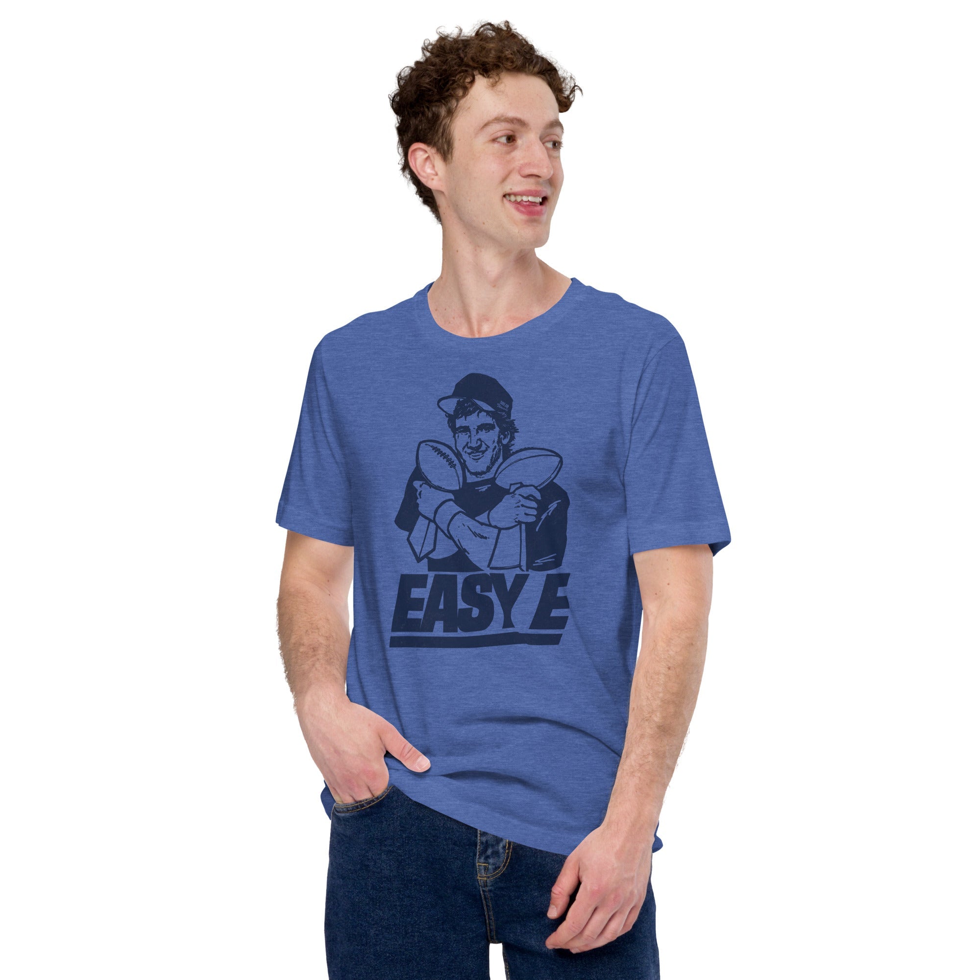 Men's Easy E Vintage Soft Style T-Shirt | Funny Ny Giants Tee | Solid Threads