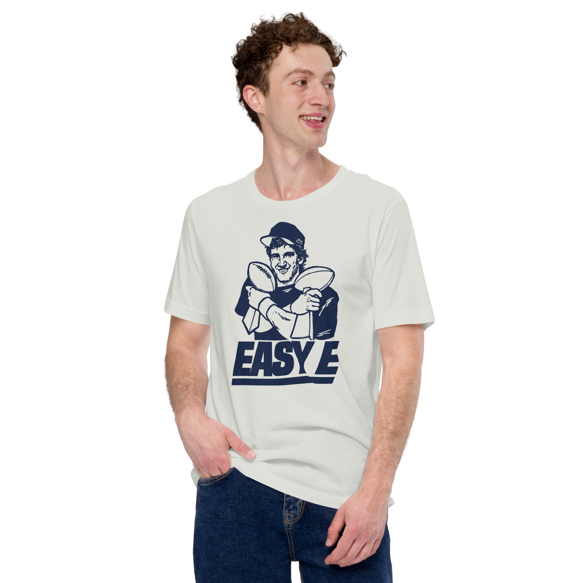 Men's Easy E Vintage Soft Style T-Shirt | Funny Ny Giants Tee | Solid Threads