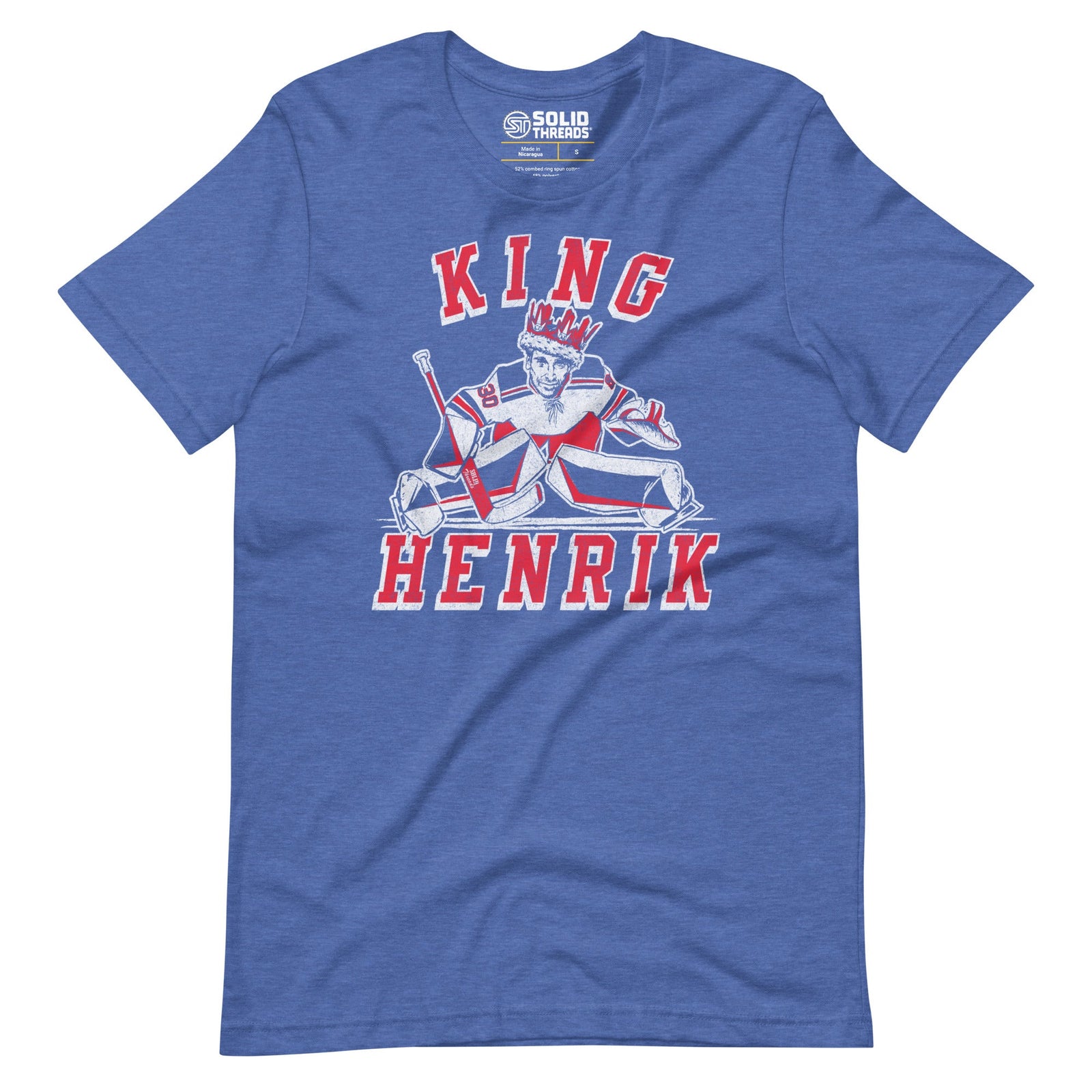 Men's King Henrik Cool Soft Style T-Shirt | Vintage Ice Hockey Tee | Solid Threads