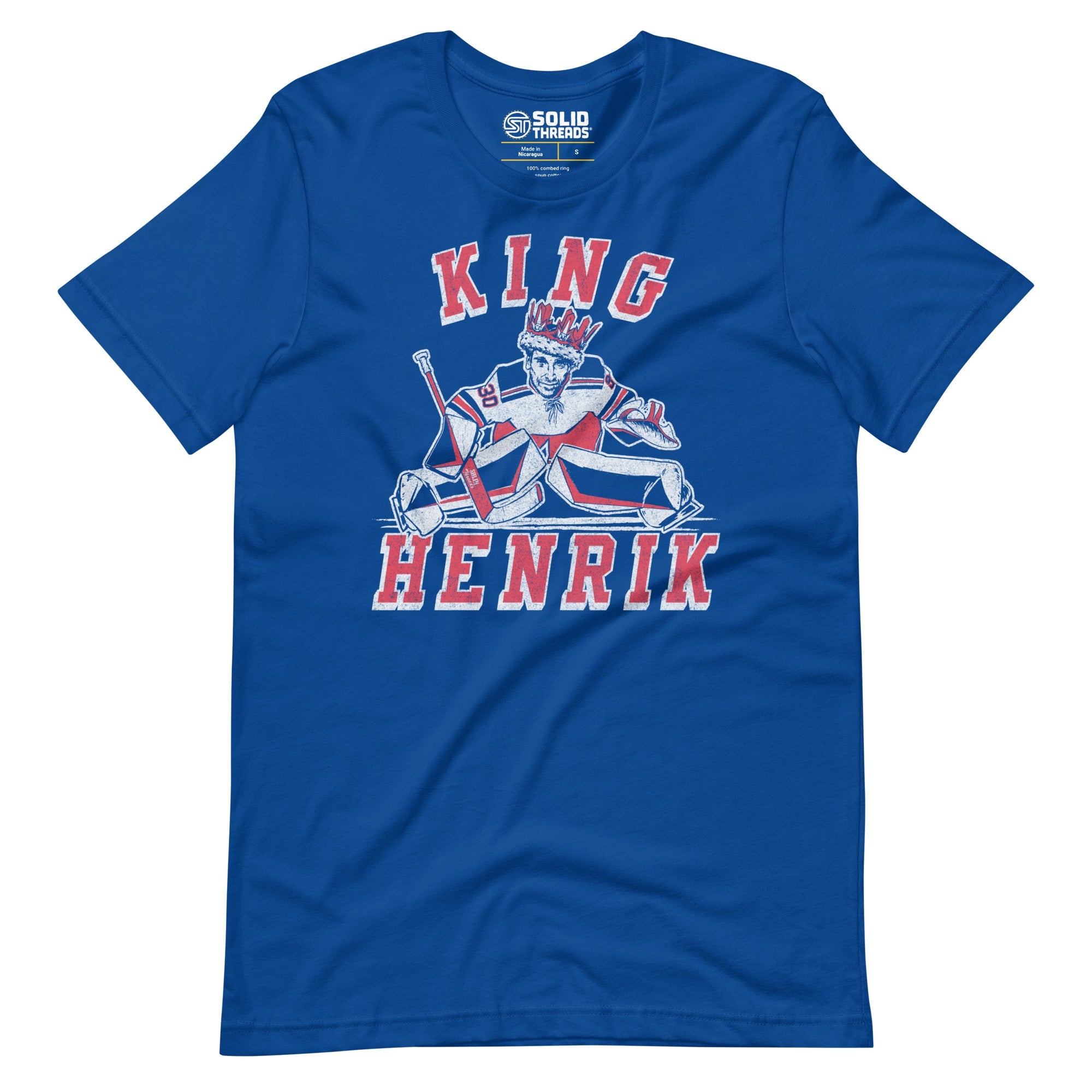 Men's King Henrik Cool Soft Style T-Shirt | Vintage Ice Hockey Tee | Solid Threads