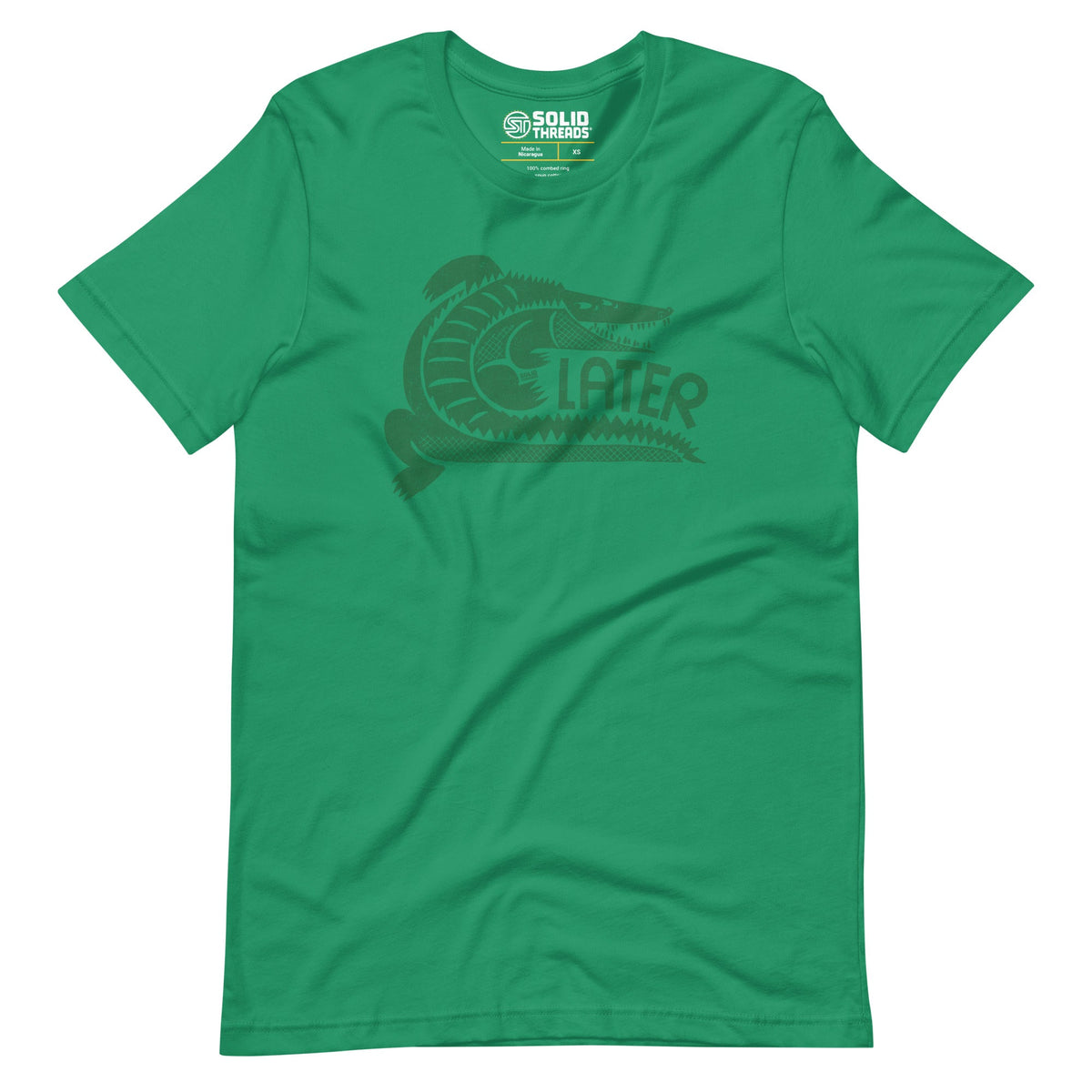 Men's Later Gator Vintage Soft Style T-Shirt | Cool Animal Beach Tee | Solid Threads
