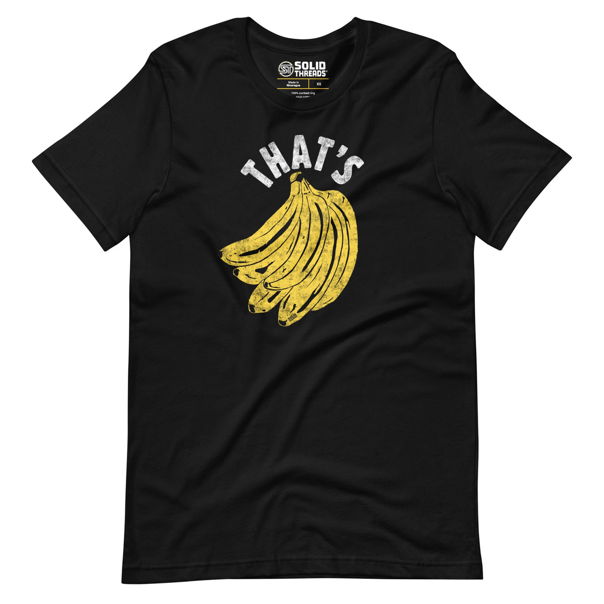 Men&#39;s Thats Bananas Vintage Soft Style T-Shirt | Funny Fruit Tee | Solid Threads