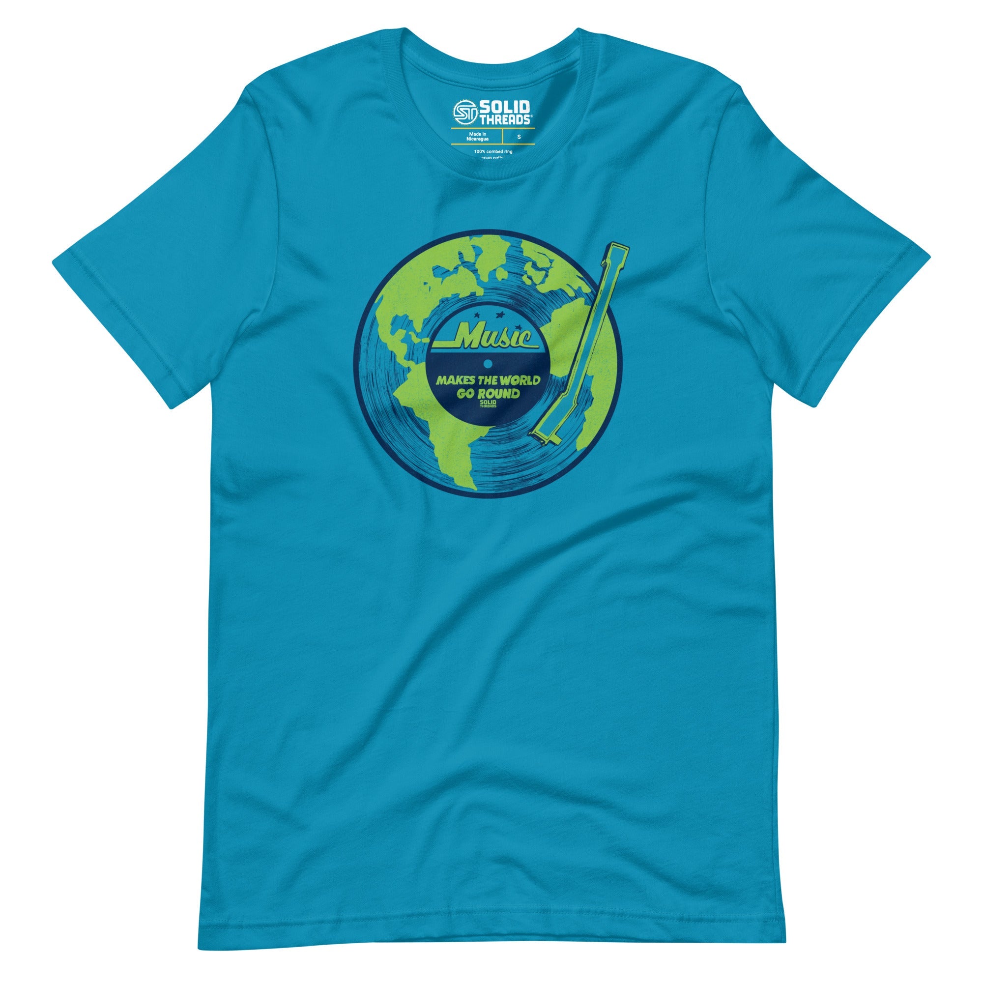 Music Makes The World Go Round Vintage T-shirt | SOLID THREADS