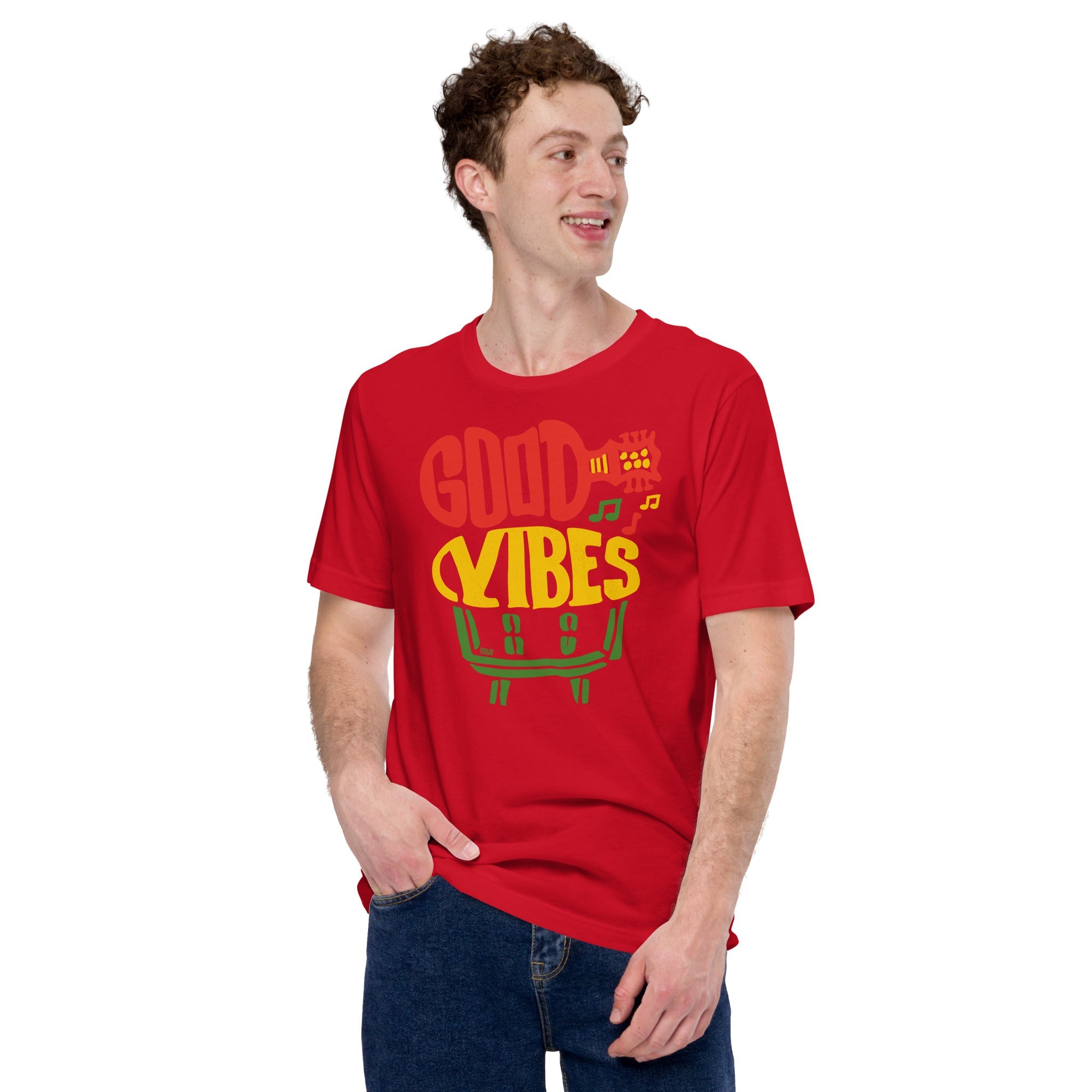 Men's Good Vibes Cool Soft Style T-Shirt | Vintage Music Festival Tee | Solid Threads