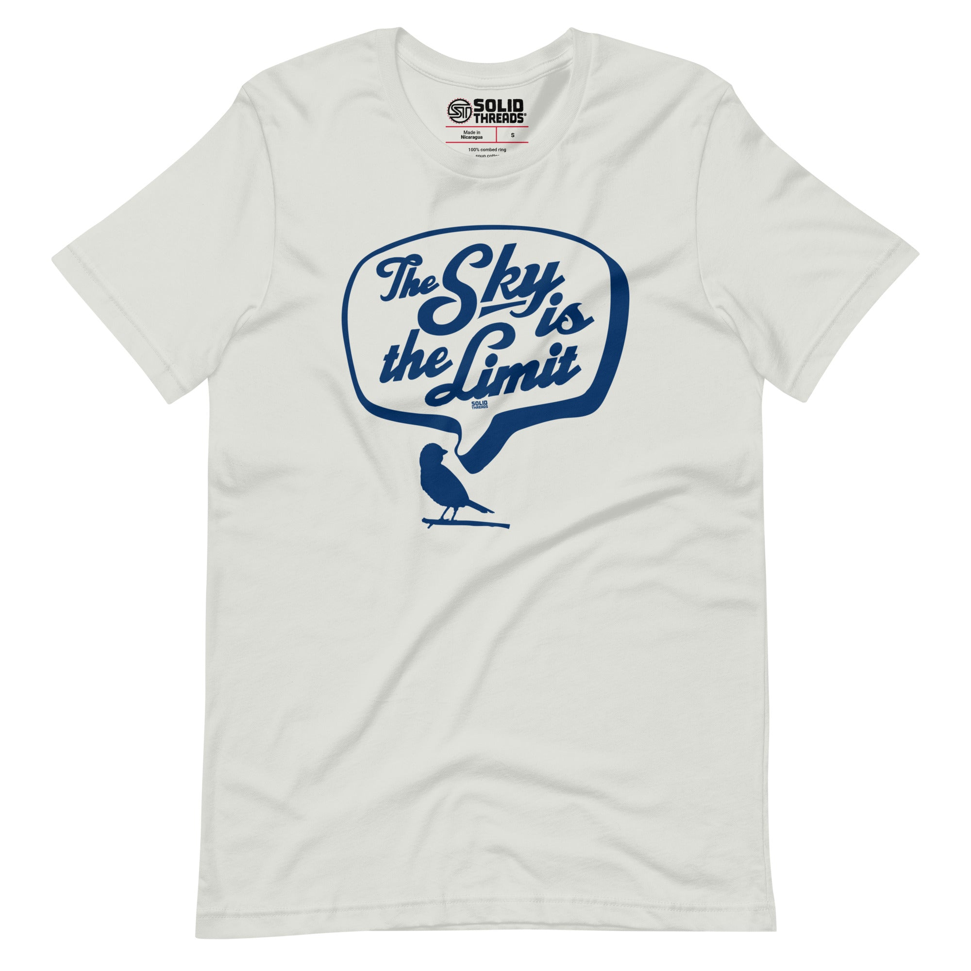 Men's The Sky Is The Limit Vintage Soft Style T-Shirt | Funny Bird Watching Tee | Solid Threads