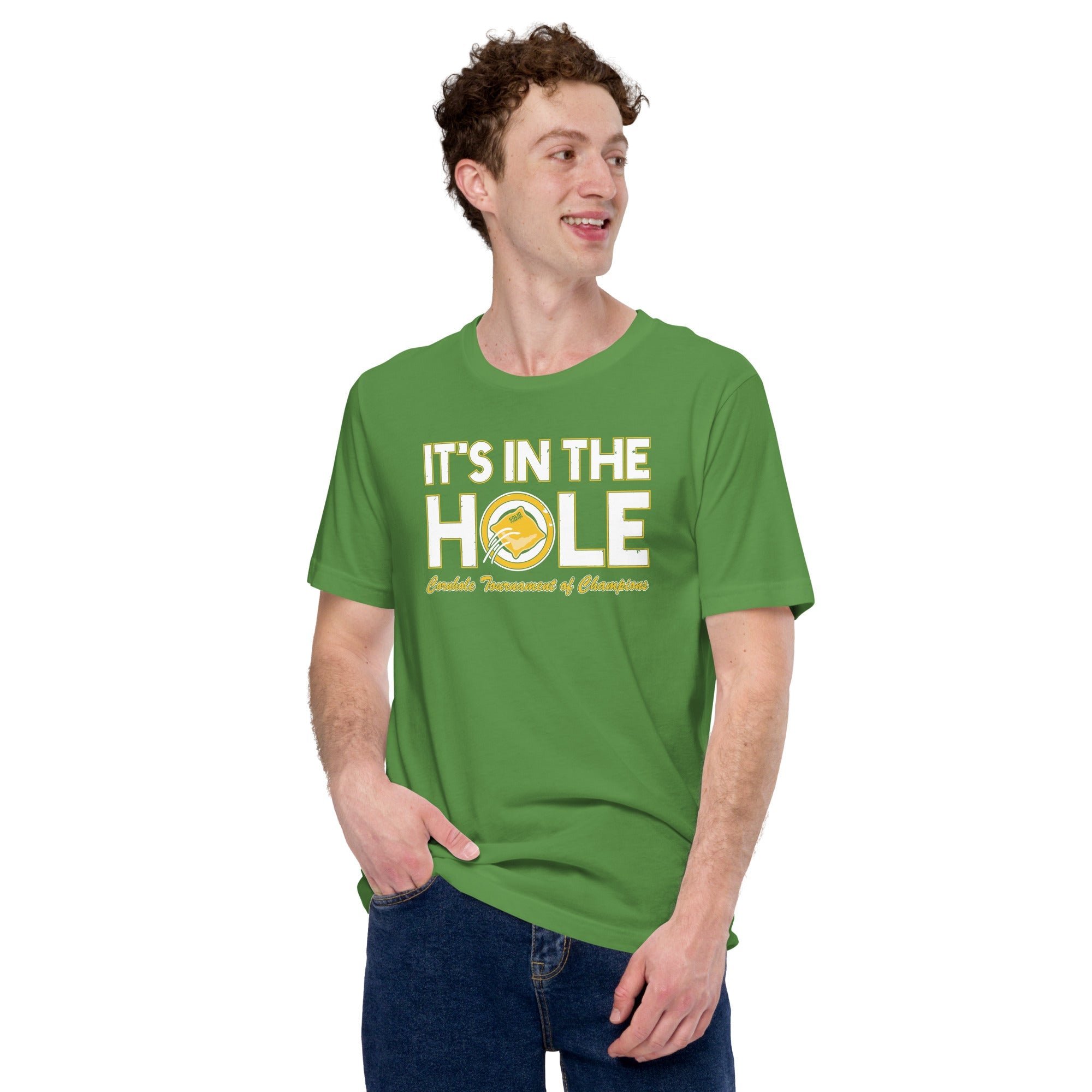 Men's Its In The Hole Funny Soft Style T-Shirt | Vintage Corn Hole Tee | Solid Threads