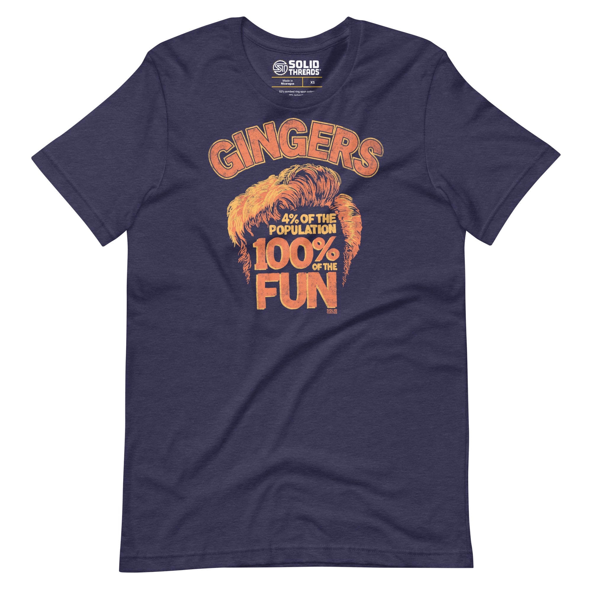 Men's Gingers Unite Vintage Soft Style T-Shirt | Funny Redhead Representation Tee | Solid Threads