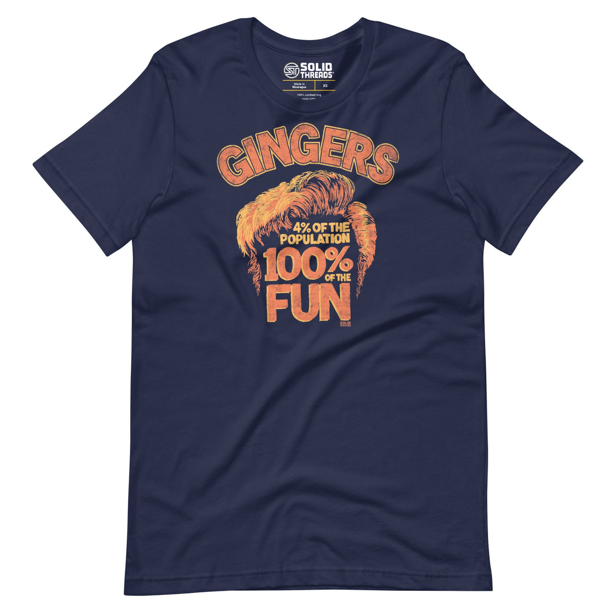 Men&#39;s Gingers Unite Vintage Soft Style T-Shirt | Funny Redhead Representation Tee | Solid Threads