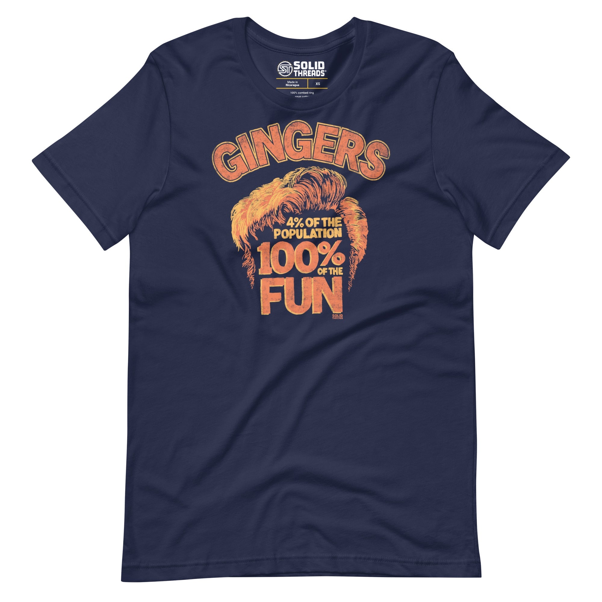 Men's Gingers Unite Vintage Soft Style T-Shirt | Funny Redhead Representation Tee | Solid Threads