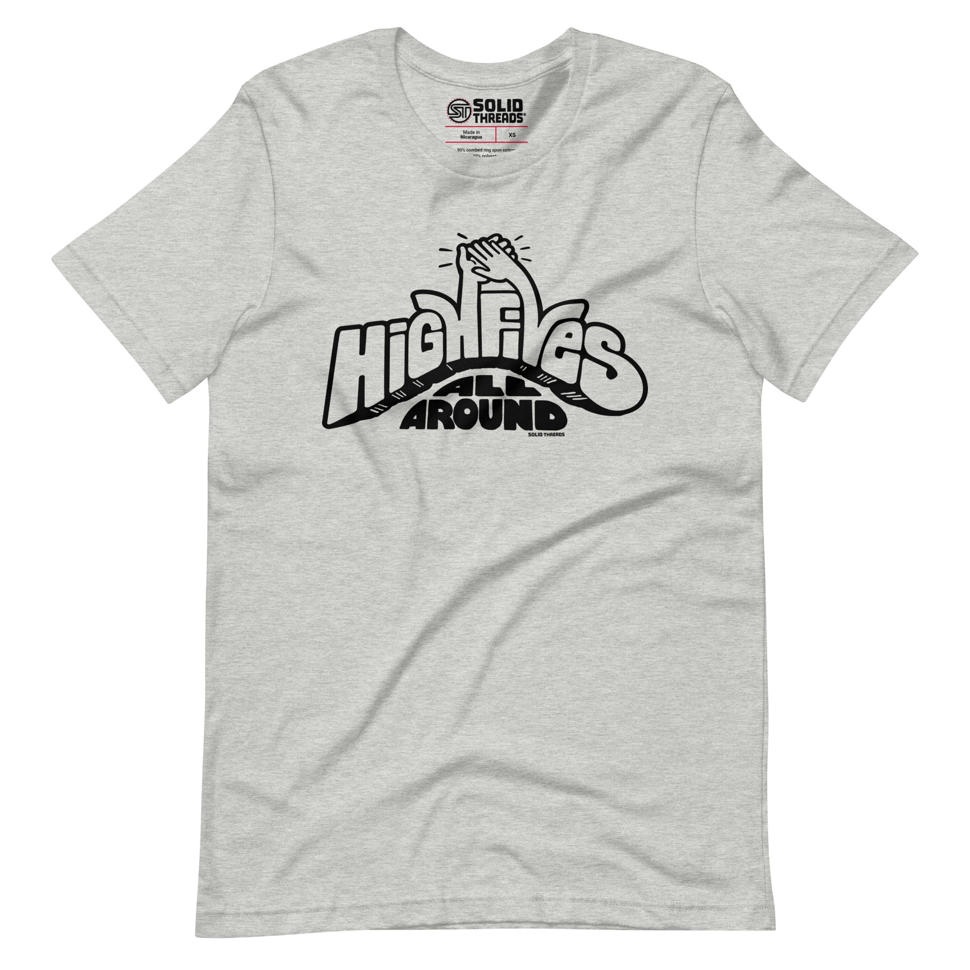 Men's High Fives All Around Cool Soft Style T-Shirt | Vintage Wholesome Gift Tee | Solid Threads