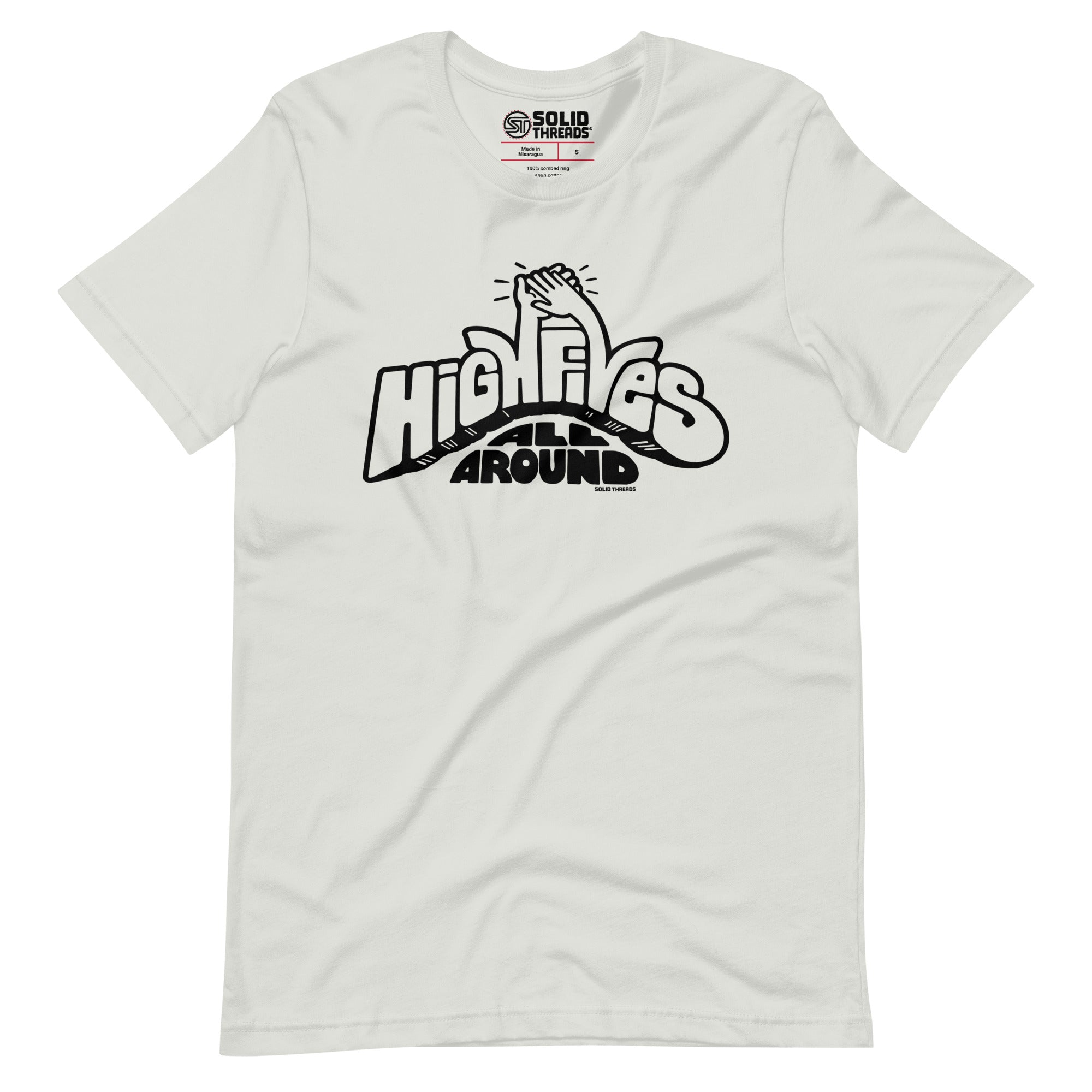 Men's High Fives All Around Cool Soft Style T-Shirt | Vintage Wholesome Gift Tee | Solid Threads