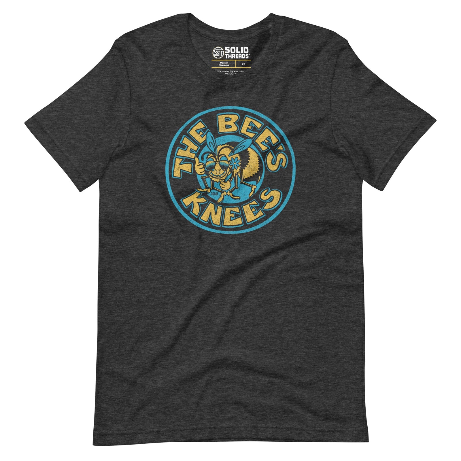 Men's The Bees Knees Vintage Soft Style T-Shirt | Funny Pollinator Tee | Solid Threads