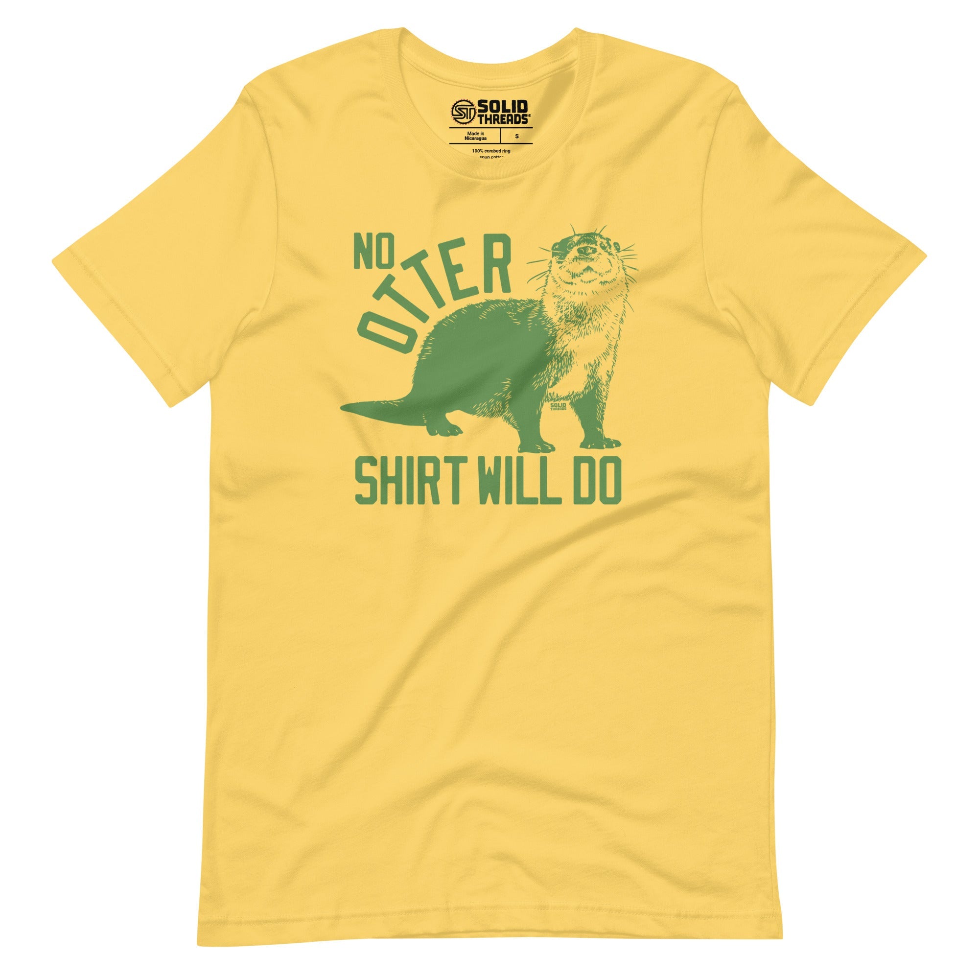 Men's No Otter Shirt Will Do Vintage Soft Style T-Shirt | Funny Animal Tee | Solid Threads