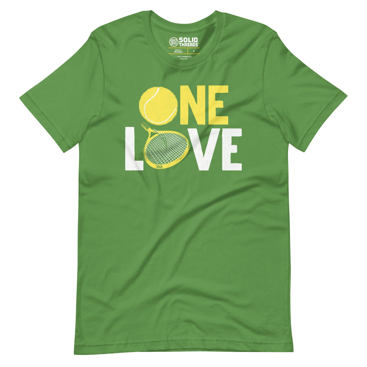 One Love Vintage Retro Soft Style T-Shirt | Funny Tennis Tee | Solid Threads