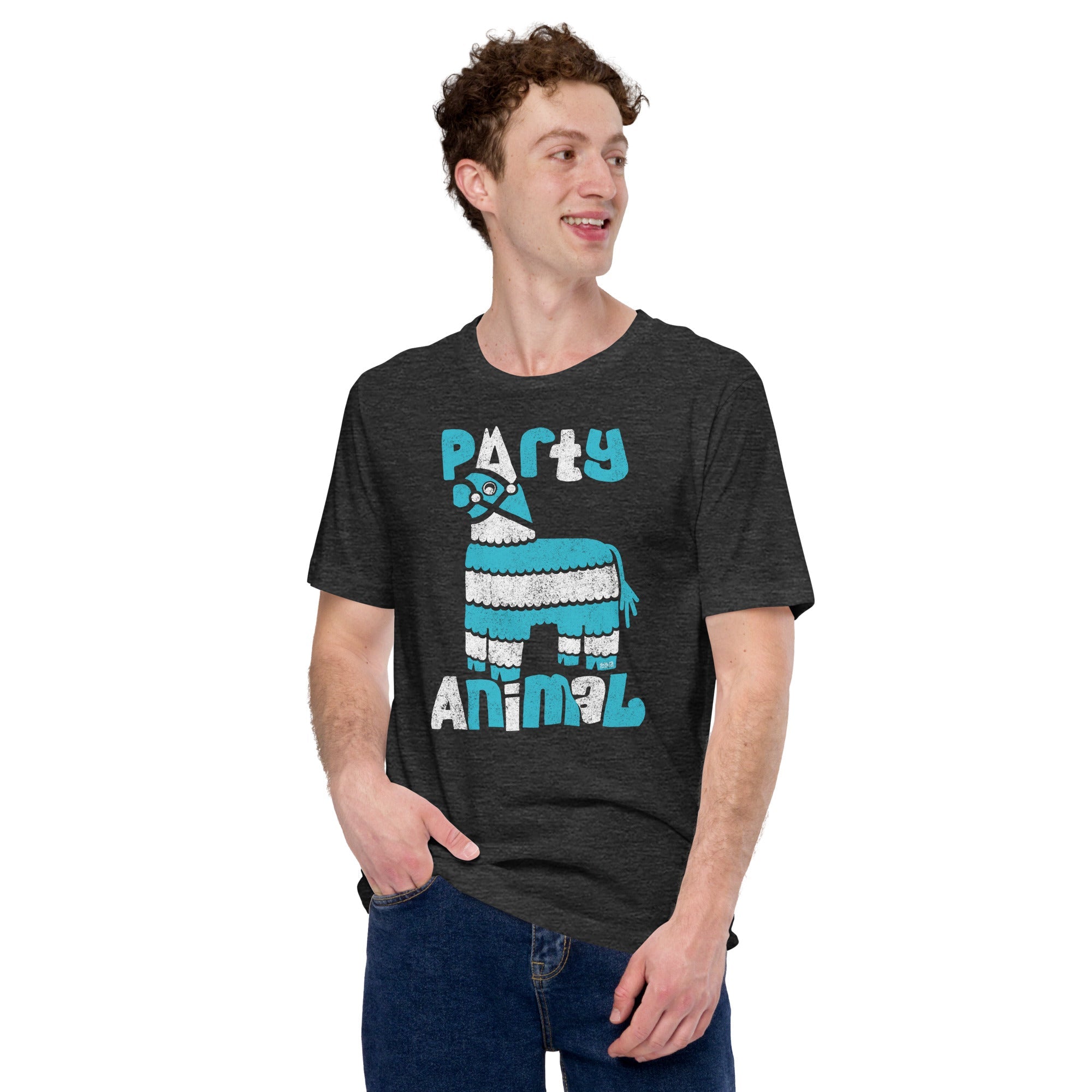 Men's Party Animal Vintage Soft Style T-Shirt | Funny Celebration Tee | Solid Threads