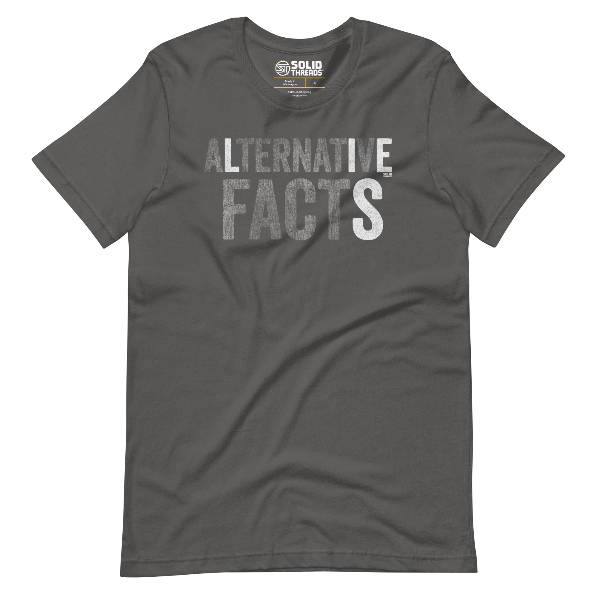 Men's Alternative Facts Vintage Soft Style T-Shirt | Funny Anti Trump Tee | Solid Threads