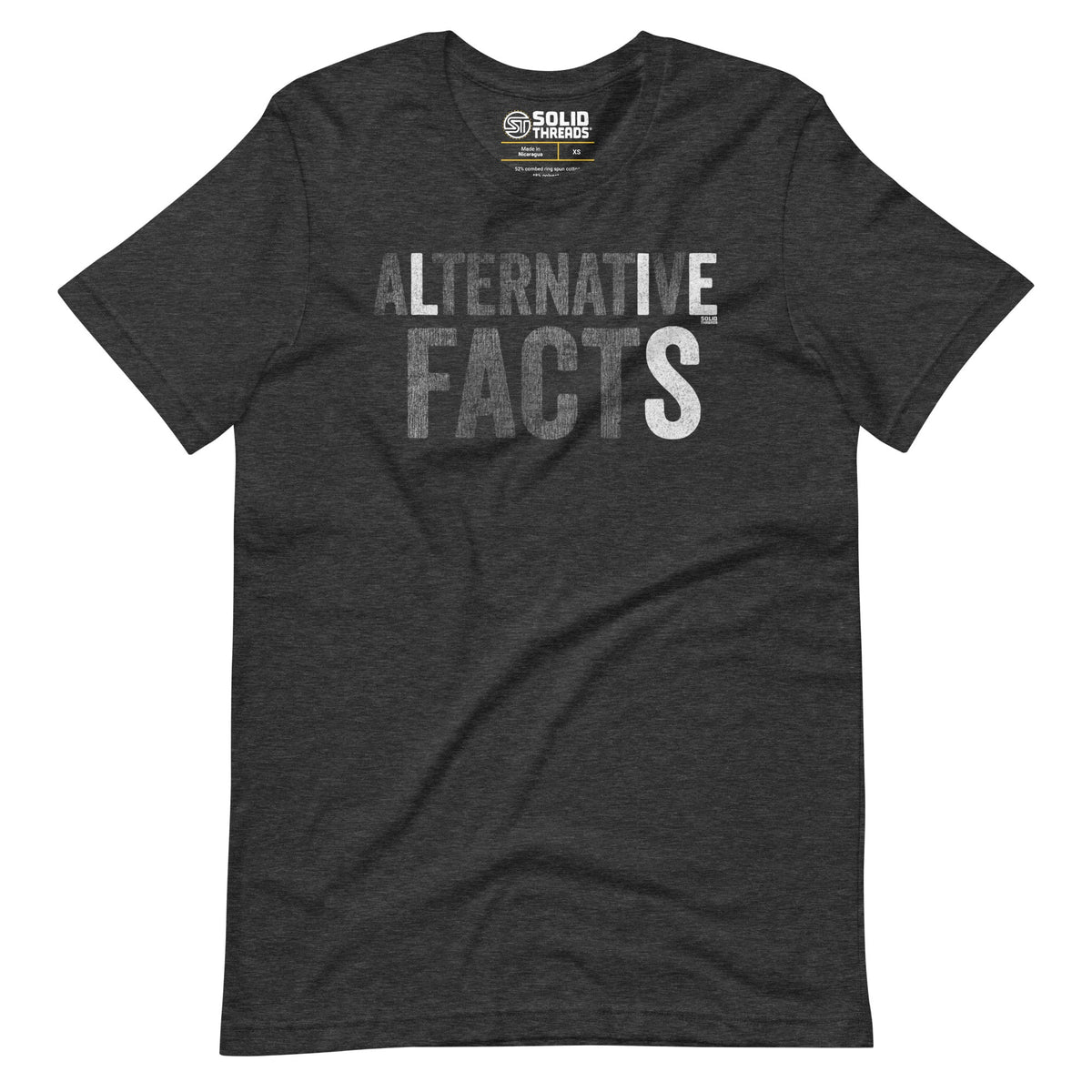 Men&#39;s Alternative Facts Vintage Soft Style T-Shirt | Funny Anti Trump Tee | Solid Threads