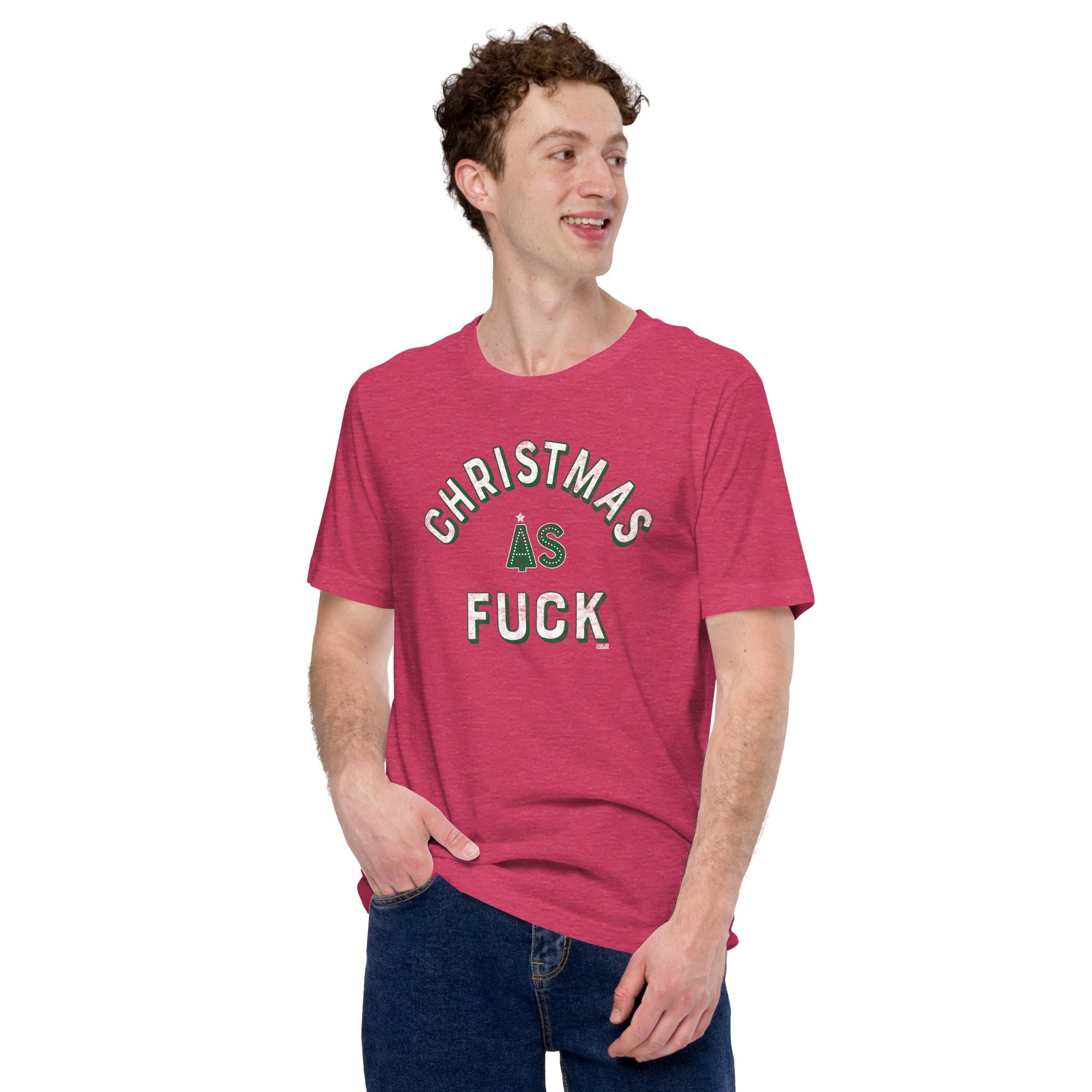 Christmas As Fuck Vintage Inspired T-shirt on Model | SOLID THREADS