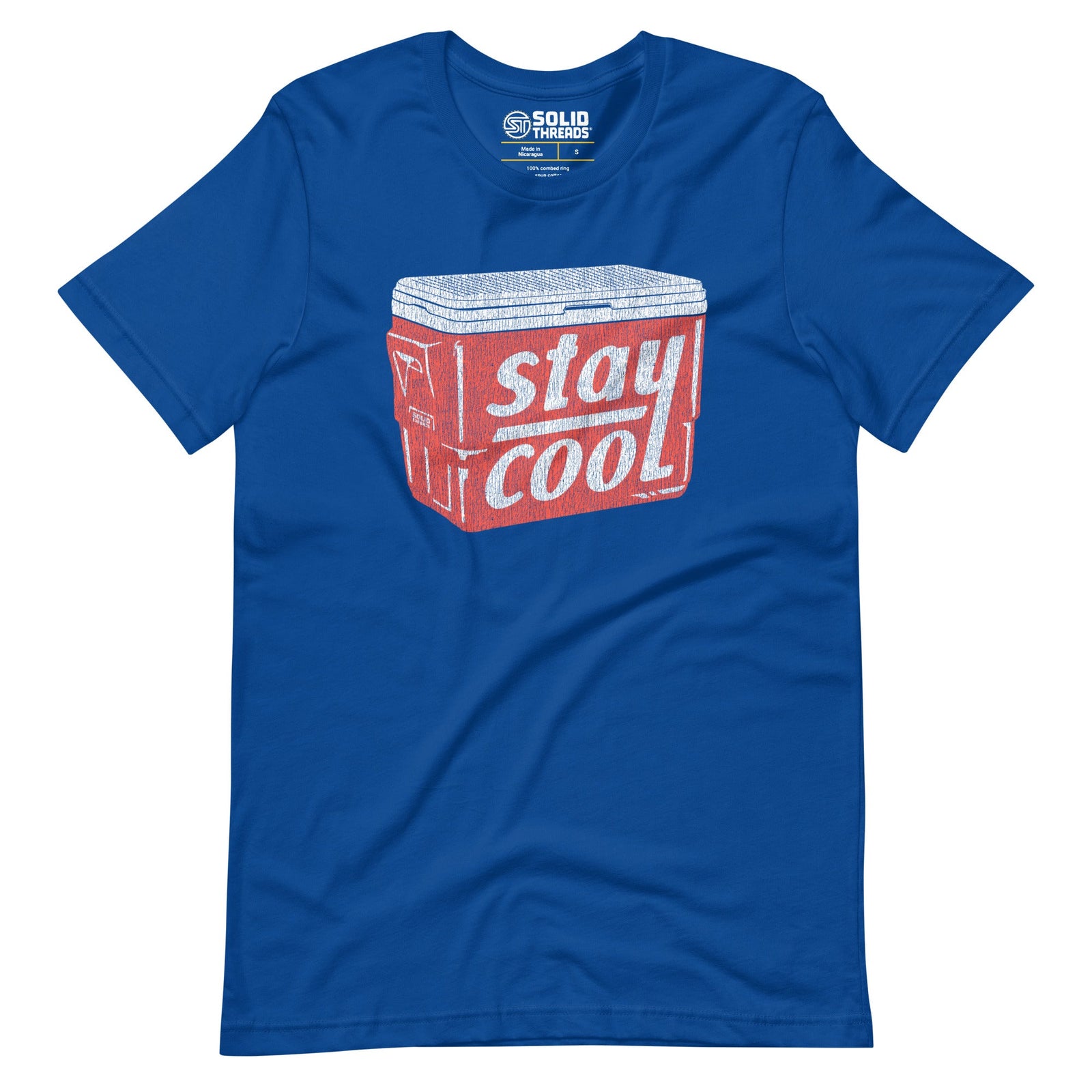 Men's Stay Cool Vintage Soft Style T-Shirt | Retro Summer Drinking Tee | Solid Threads