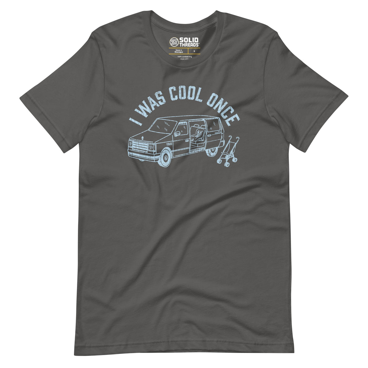 Men&#39;s I Was Cool Once Vintage Soft Style T-Shirt | Funny Parenting Tee | Solid Threads