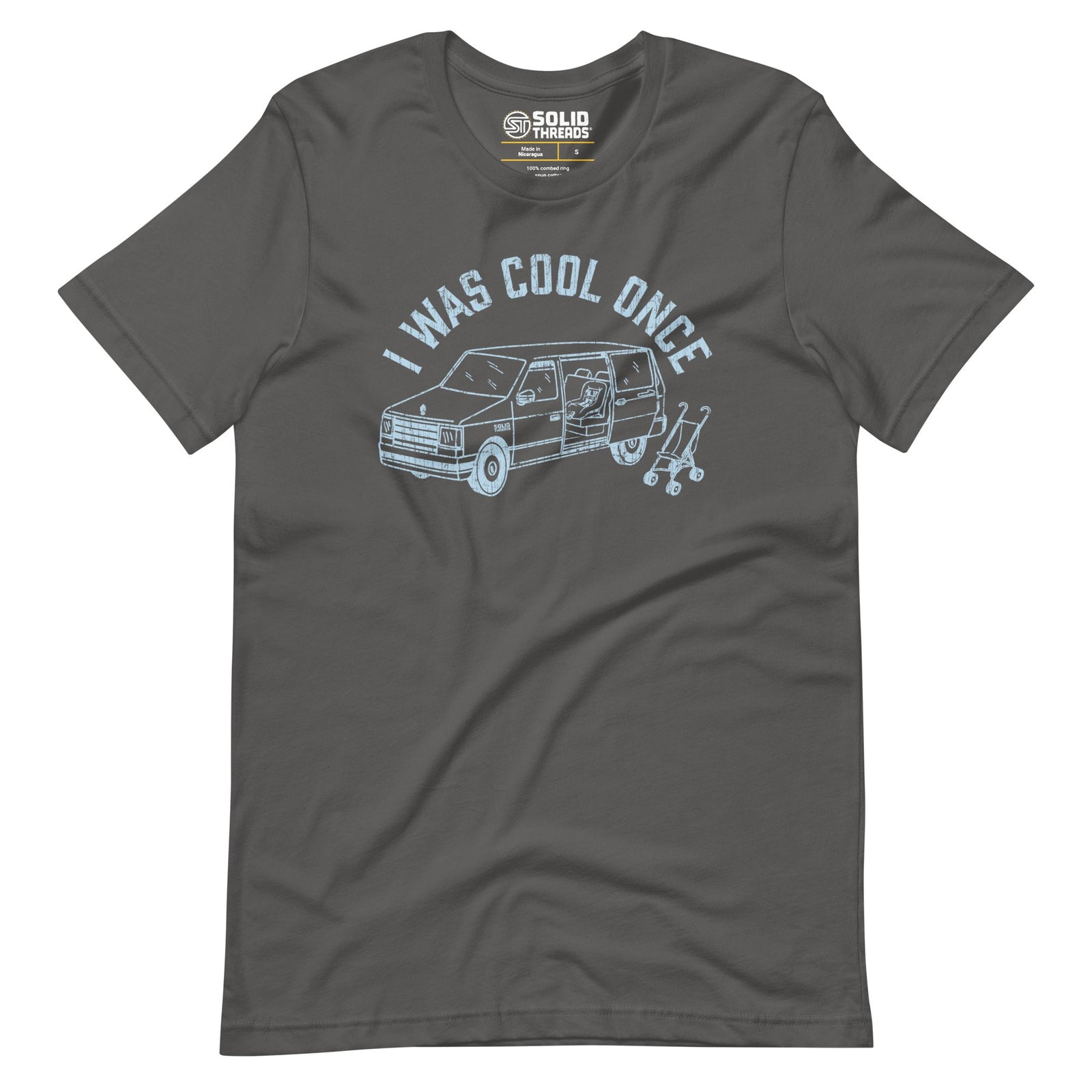 Men's I Was Cool Once Vintage Soft Style T-Shirt | Funny Parenting Tee | Solid Threads