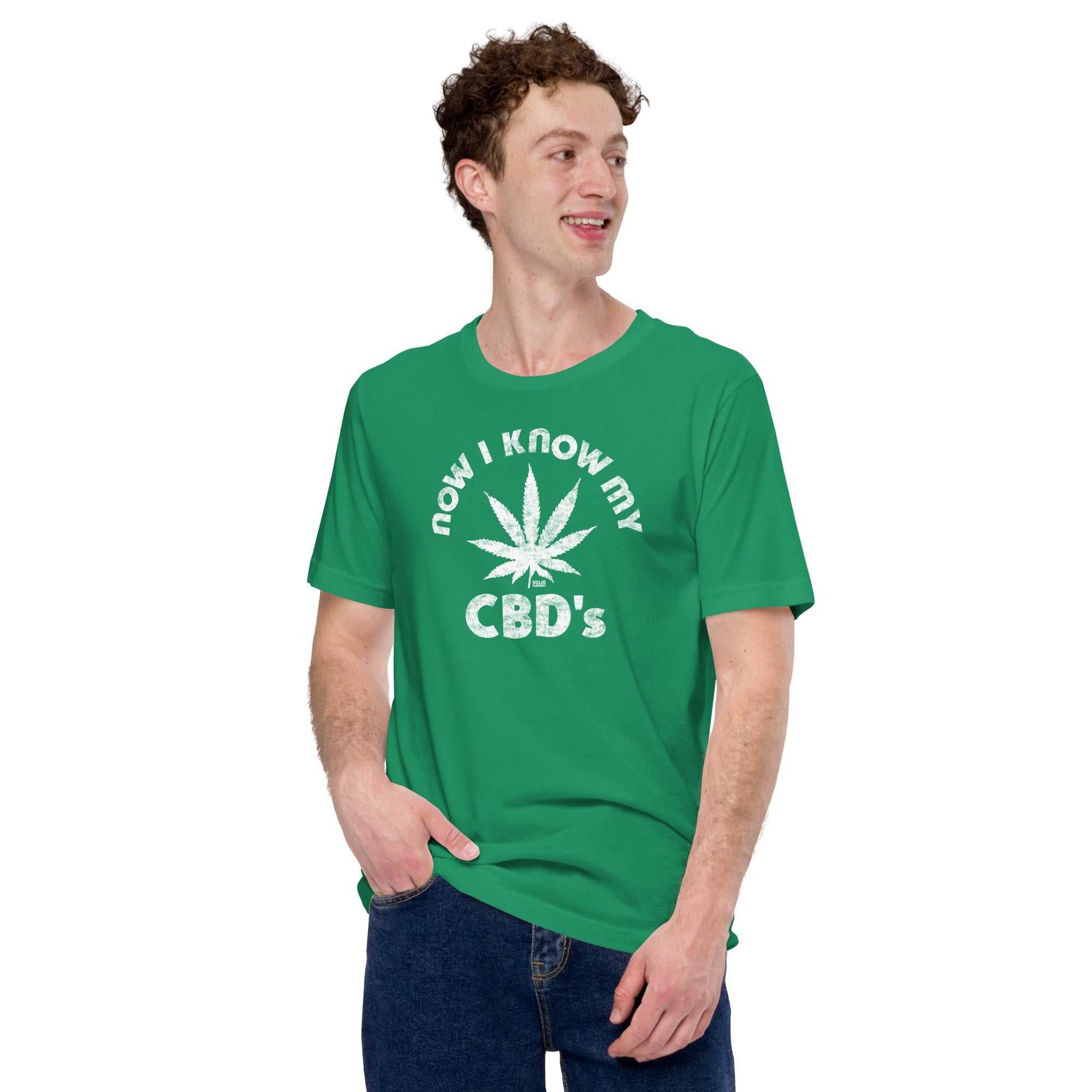 Men's Now I Know My Cbds Vintage Soft Style T-Shirt | Funny Cannabis Tee | Solid Threads