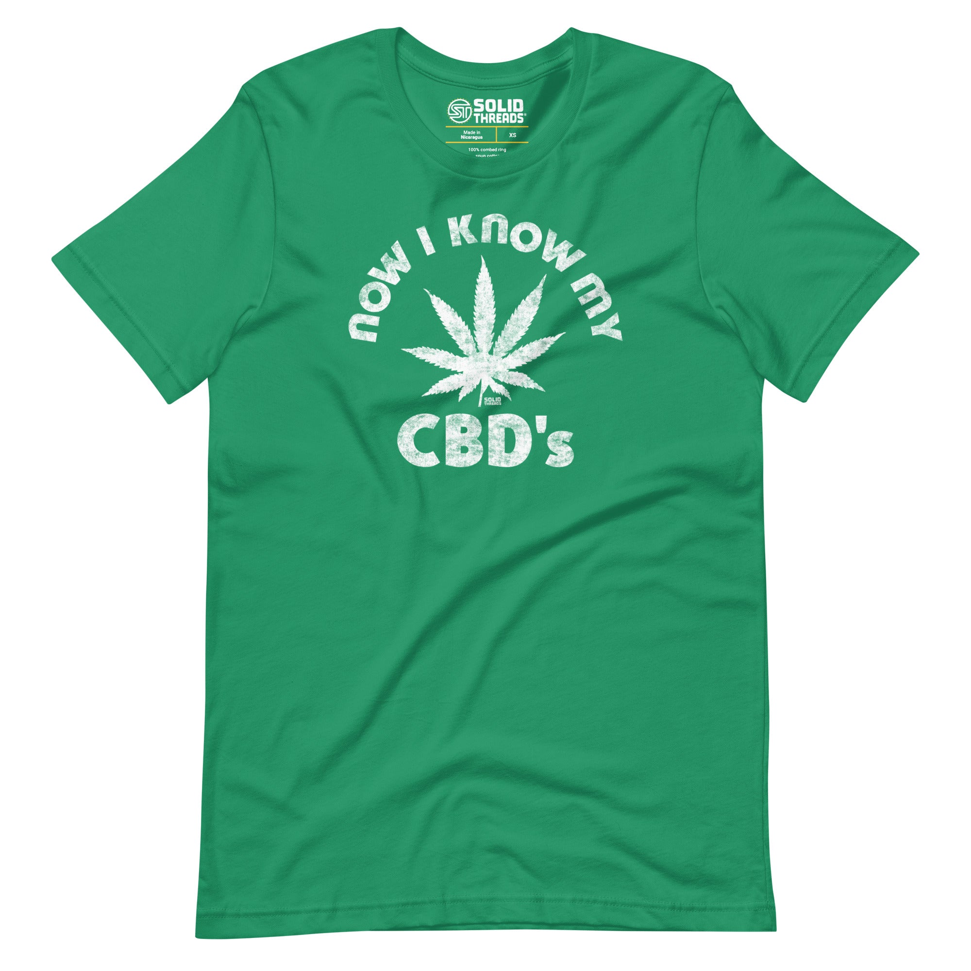 Men's Now I Know My Cbds Vintage Soft Style T-Shirt | Funny Cannabis Tee | Solid Threads