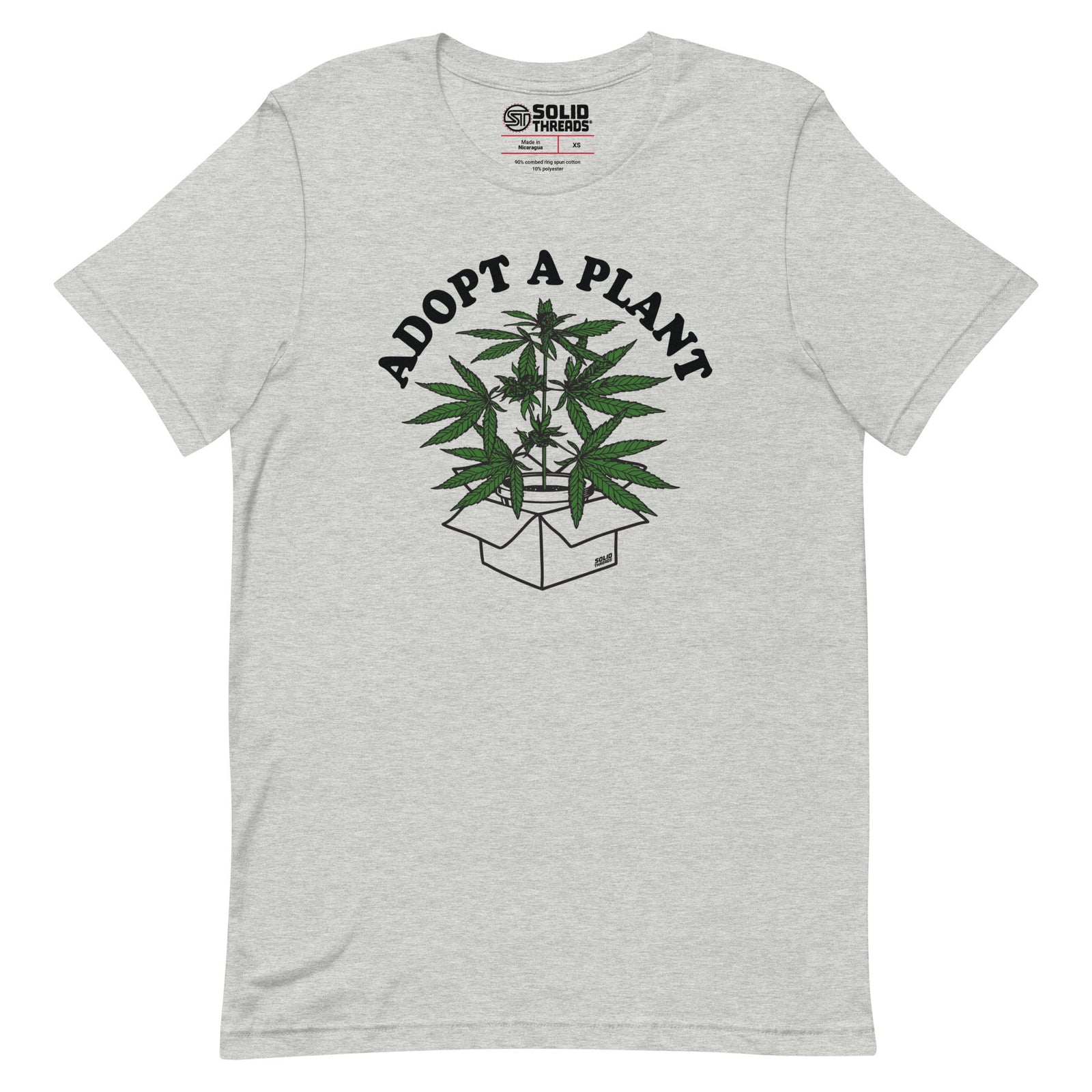 Men's Adopt A Plant Vintage Soft Style T-Shirt | Funny Marijuana Tee | Solid Threads