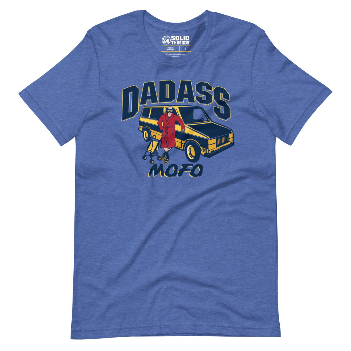 Men&#39;s Dadass Vintage Soft Style T-Shirt | Funny Parenting Tee | Solid Threads