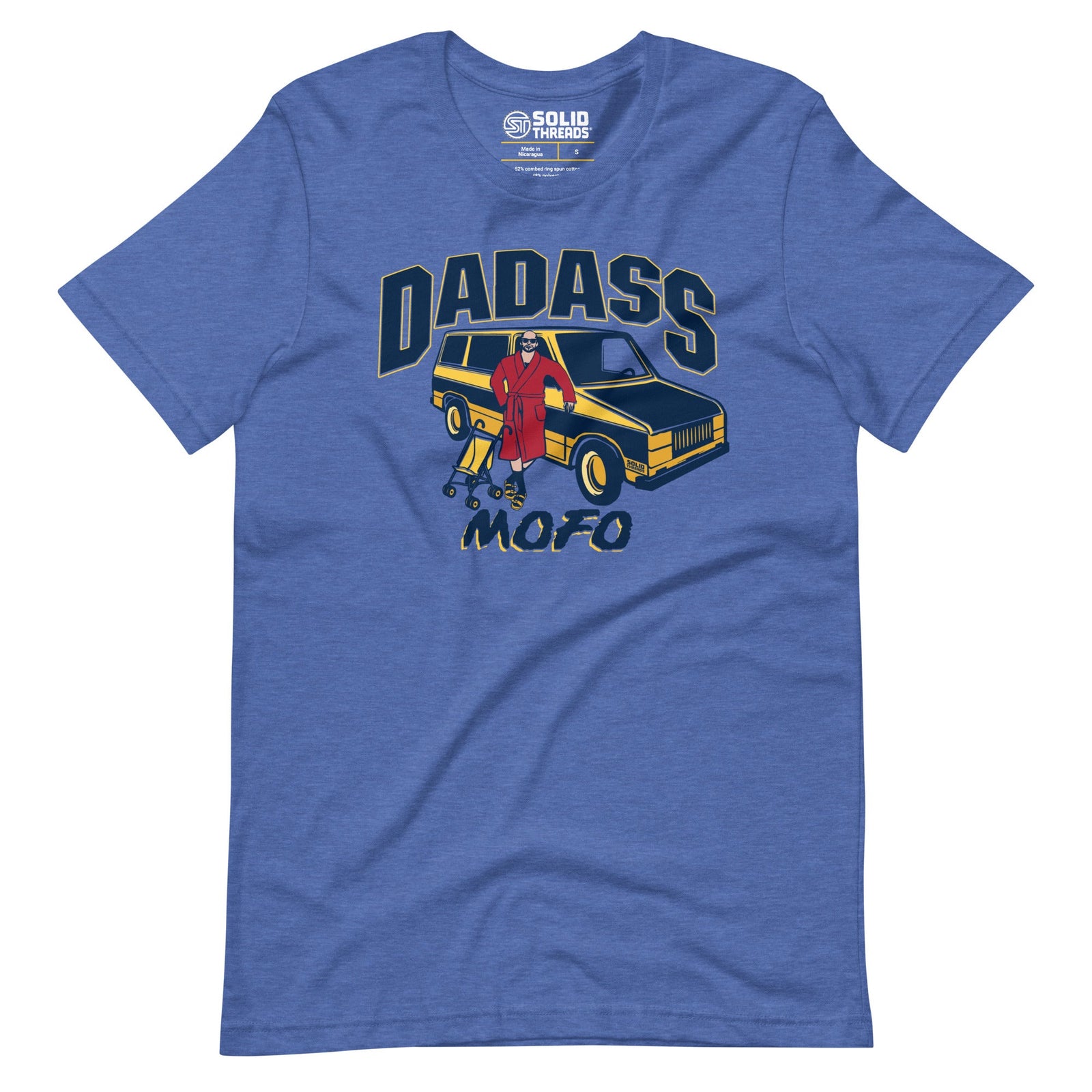 Men's Dadass Vintage Soft Style T-Shirt | Funny Parenting Tee | Solid Threads