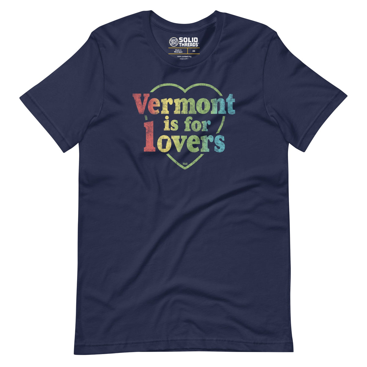 Men&#39;s Vermont Is For Lovers Cool Soft Style T-Shirt | Vintage Green Mountain State Tee | Solid Threads