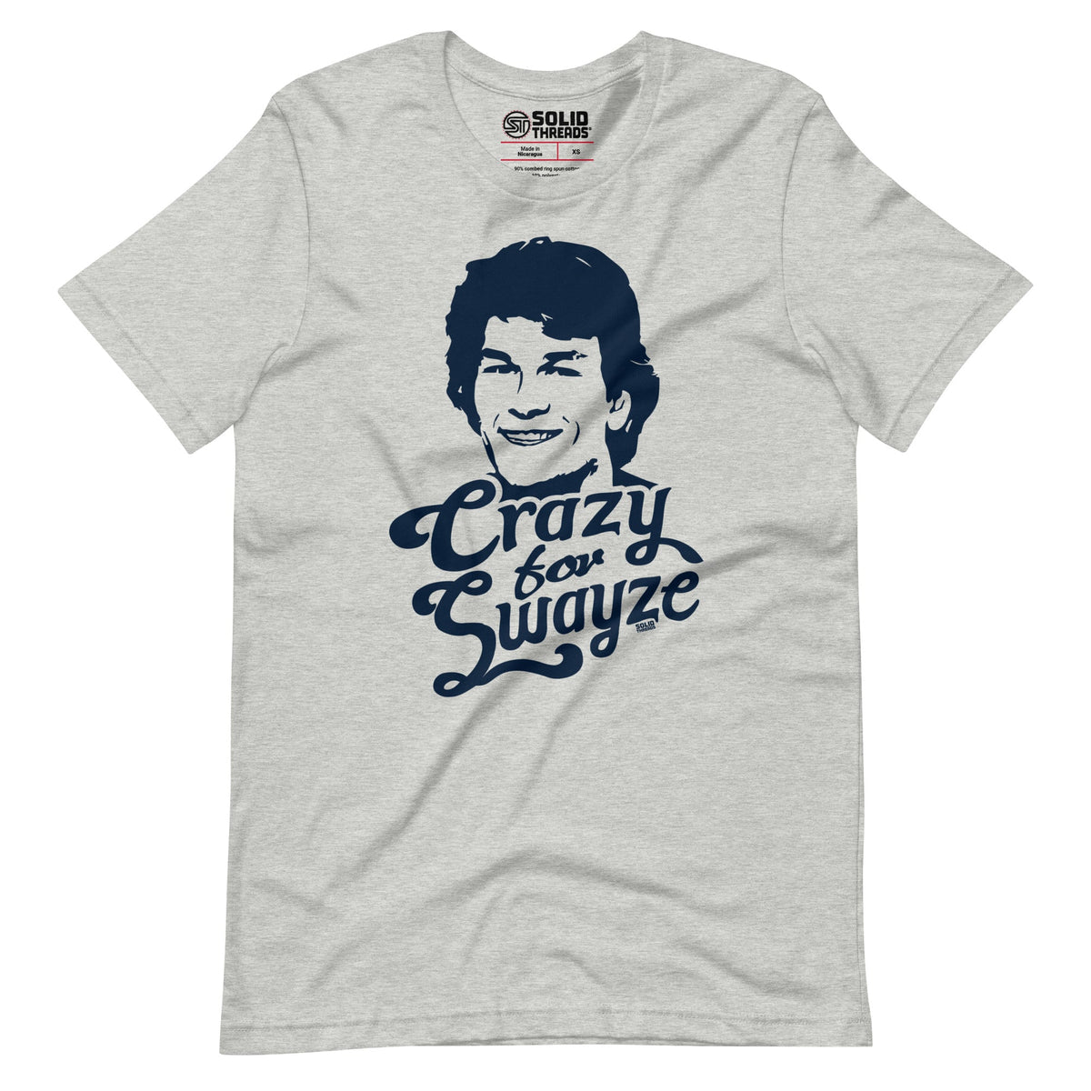 Men&#39;s Crazy For Swayze Supports World Health Retro Soft Style T-Shirt | Vintage 80S Movie Tee | Solid Threads