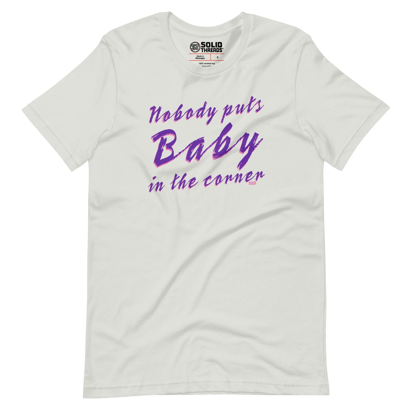 Men's Nobody Puts Baby In The Corner Vintage Soft Style T-Shirt | Retro 80S Movie Tee | Solid Threads