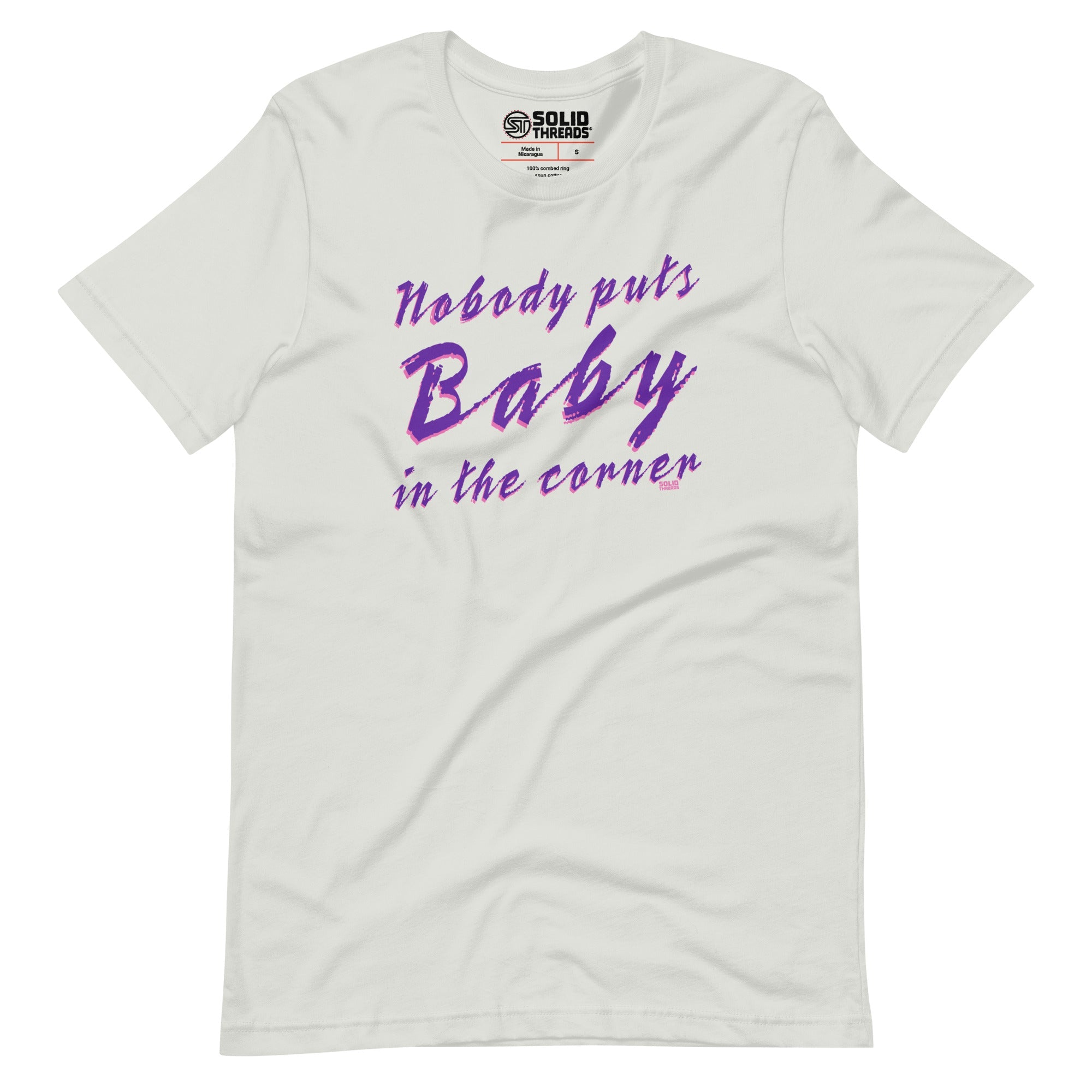 Men's Nobody Puts Baby In The Corner Vintage Soft Style T-Shirt | Retro 80S Movie Tee | Solid Threads