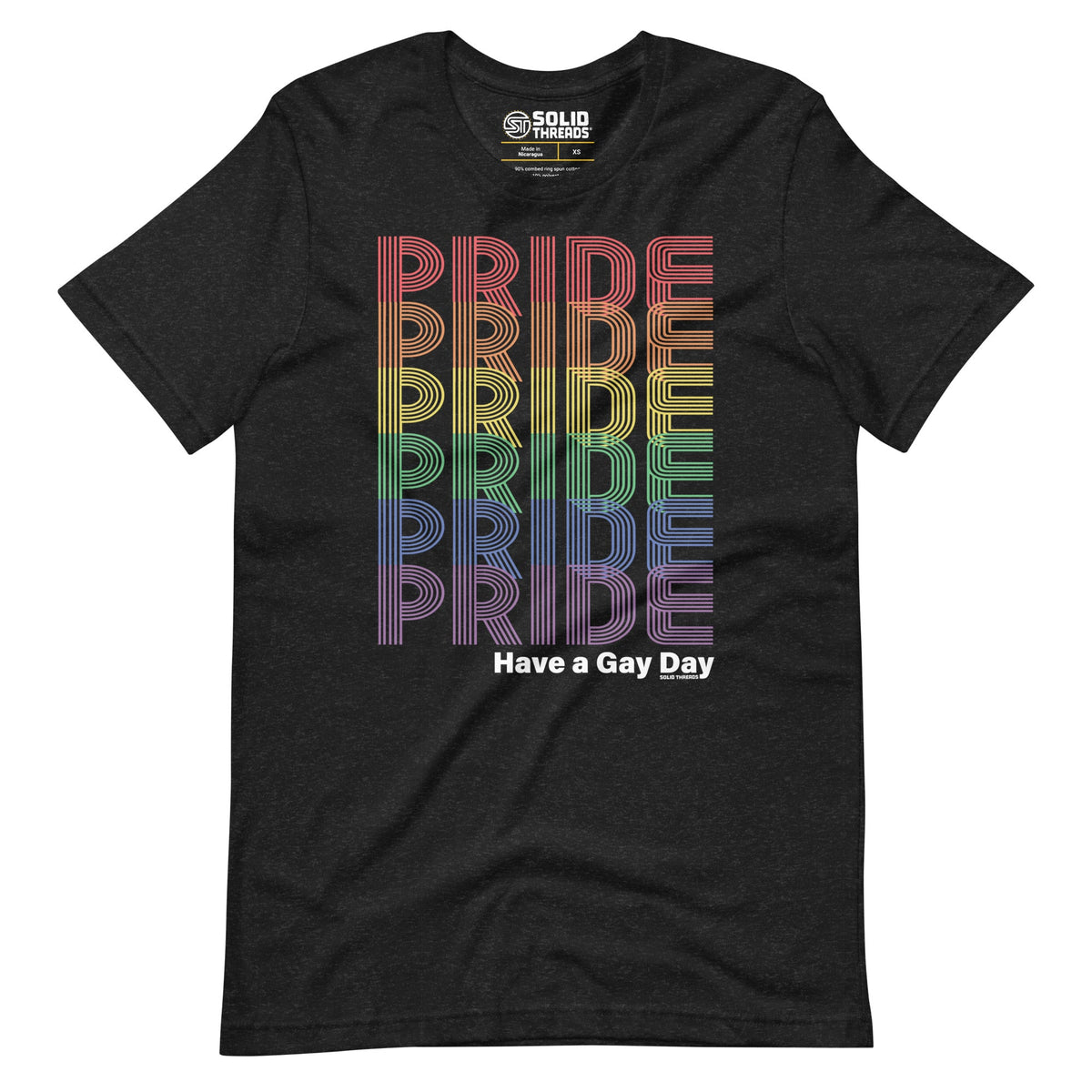 Men&#39;s Pride Rainbow Fade Cool Soft Style T-Shirt | Vintage Support Lgbtq Tee | Solid Threads