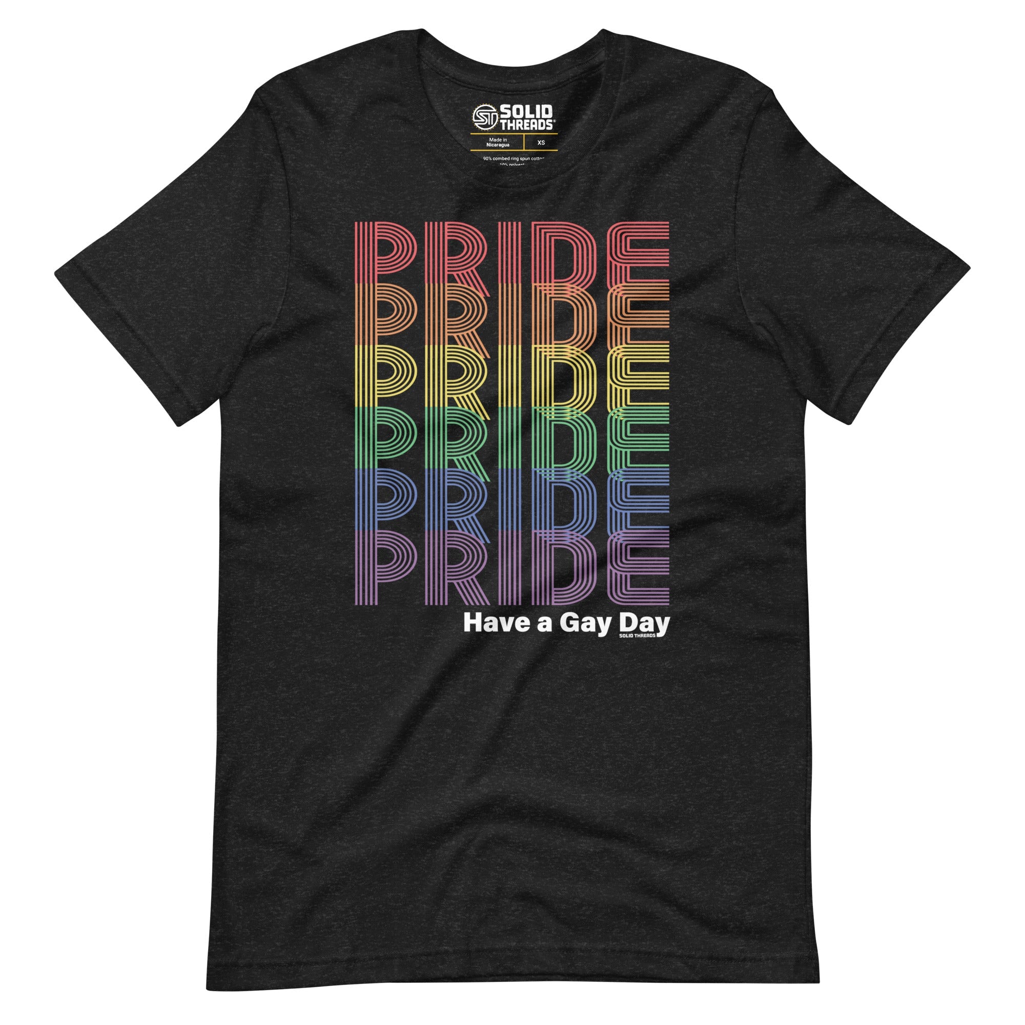 Men's Pride Rainbow Fade Cool Soft Style T-Shirt | Vintage Support Lgbtq Tee | Solid Threads