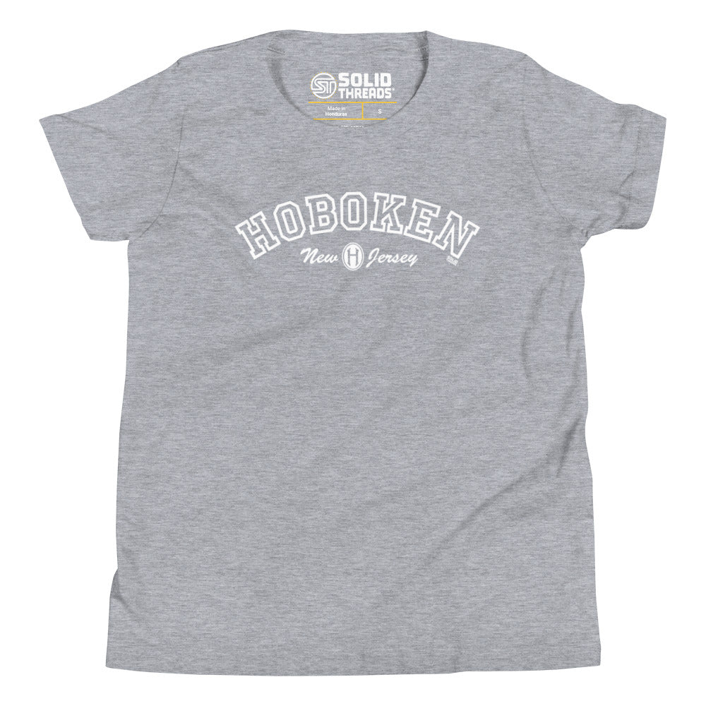 Youth Hoboken Collegiate Cool Extra Soft T-Shirt | Cute New Jersey Kids Tee | Solid Threads