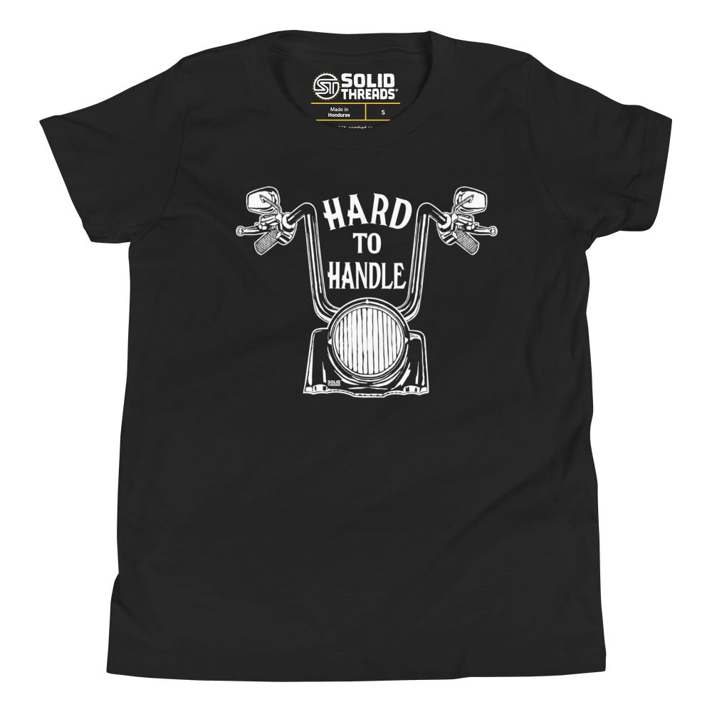 Youth Hard To Handle Cool Bike Extra Soft T-Shirt | Retro Recess Kids Tee | Solid Threads