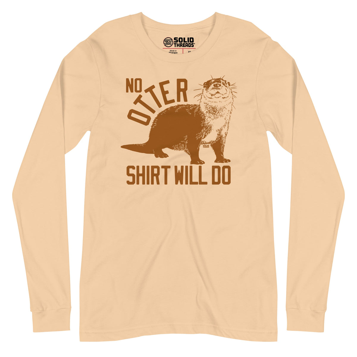 Unisex No Otter Shirt Will Do Vintage Long Sleeve Tee | Funny Animal T-shirt | SOLID THREADS