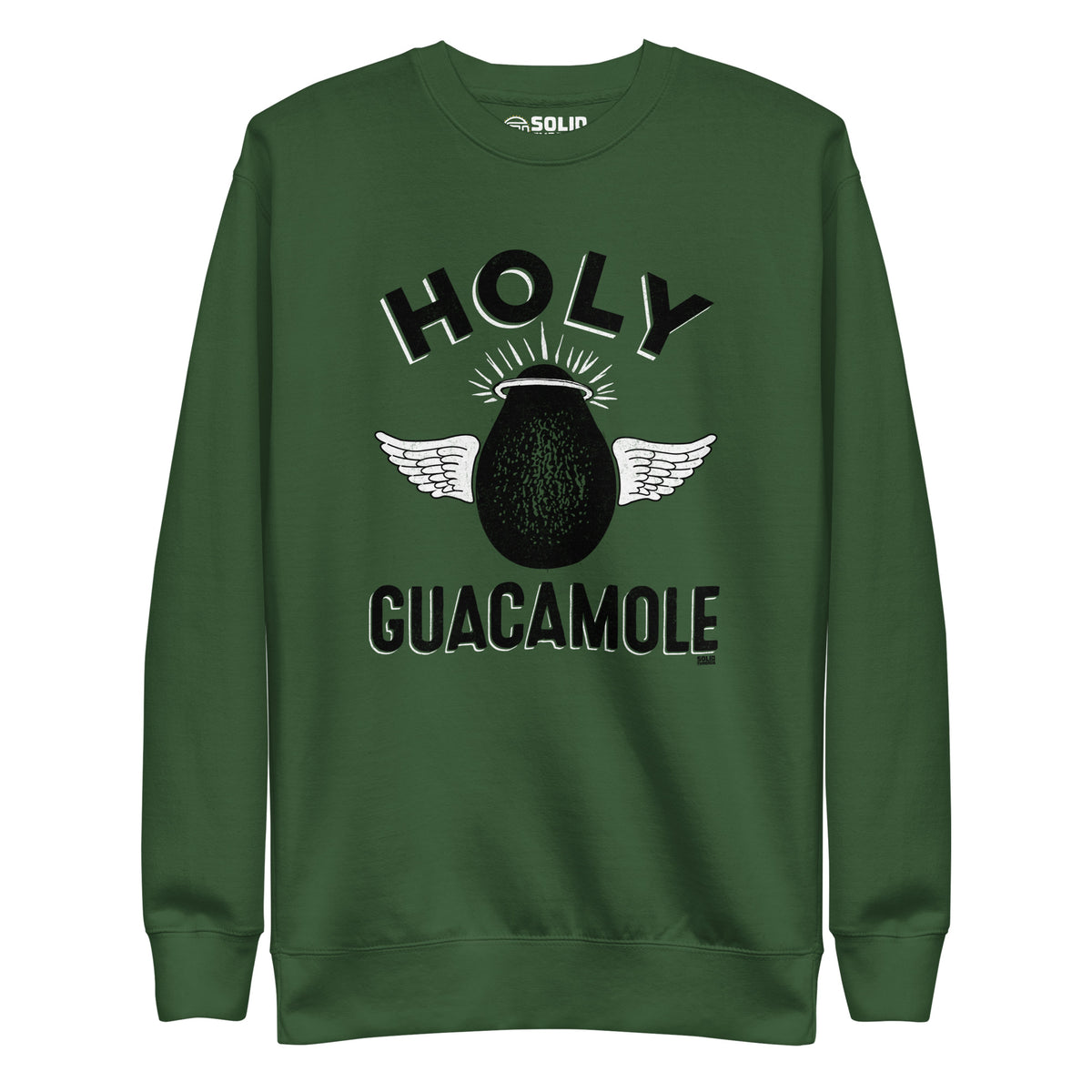 Holy Guacamole Vintage Classic Sweatshirt | Funny Avocado Fleece | Solid Threads