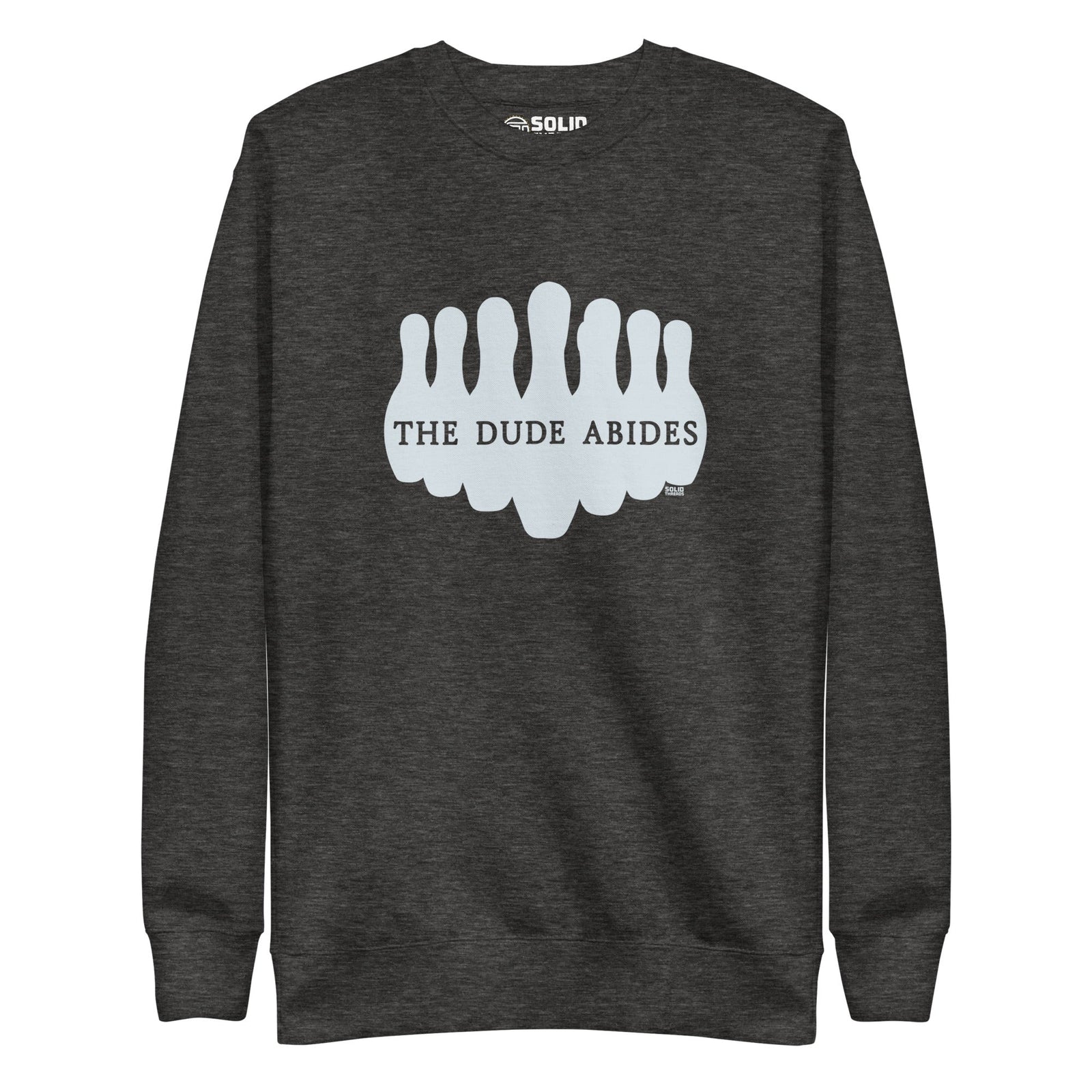 Men's The Dude Abides Cool Classic Sweatshirt | Retro Big Lebowski Fleece | Solid Threads