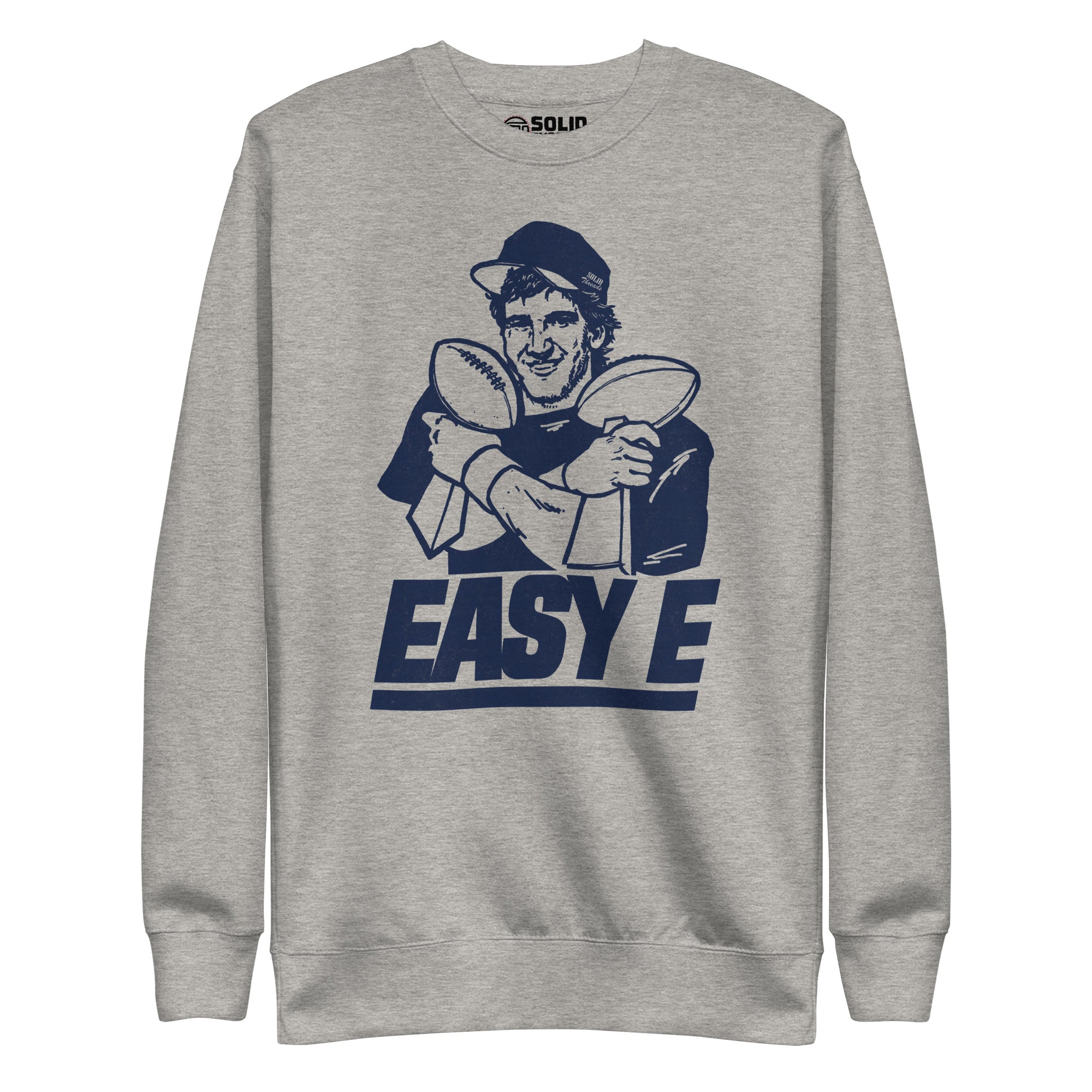 Women's Easy E Vintage Classic Sweatshirt | Funny Ny Giants Fleece | Solid Threads